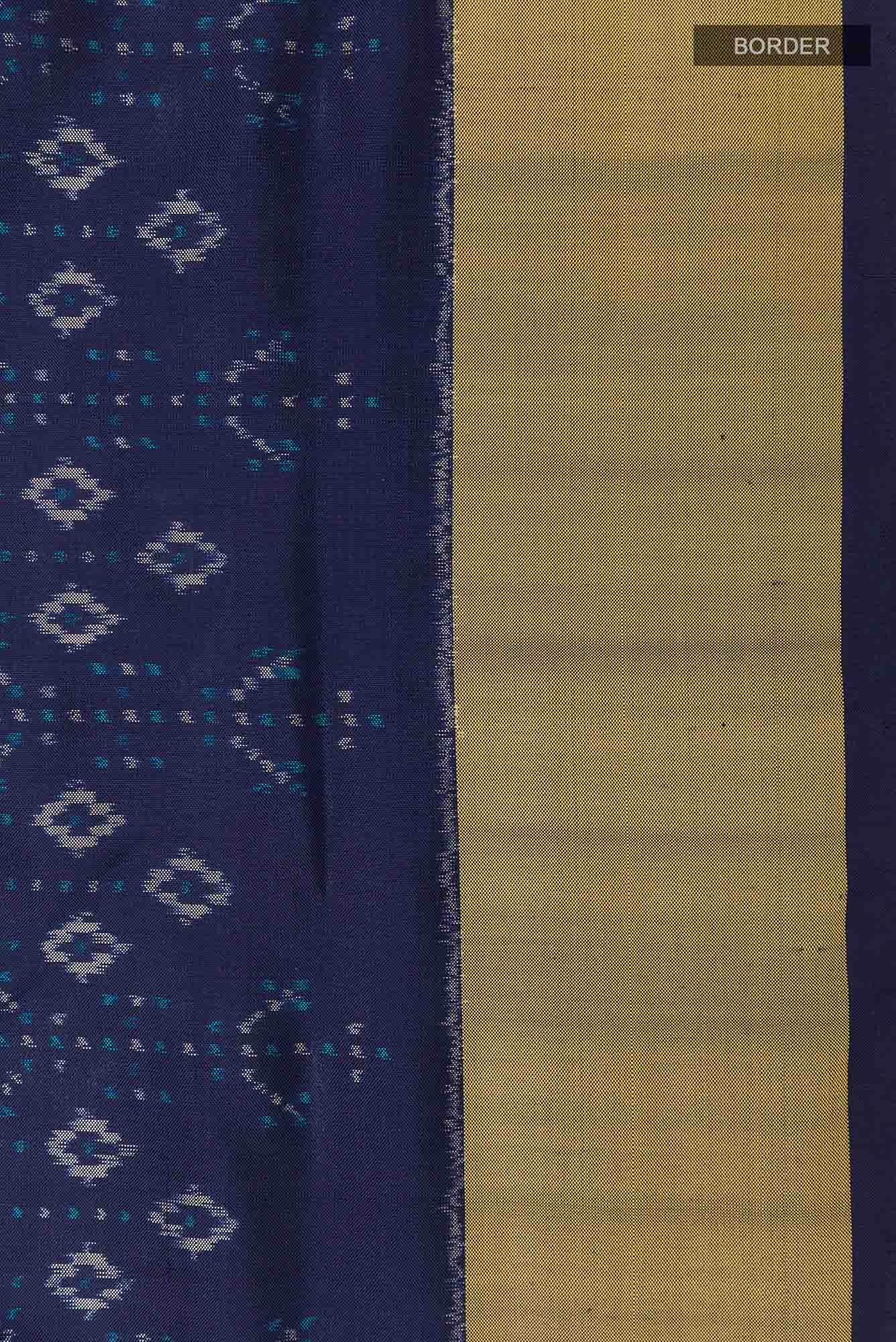 Navy Blue Pochampally Silk Saree