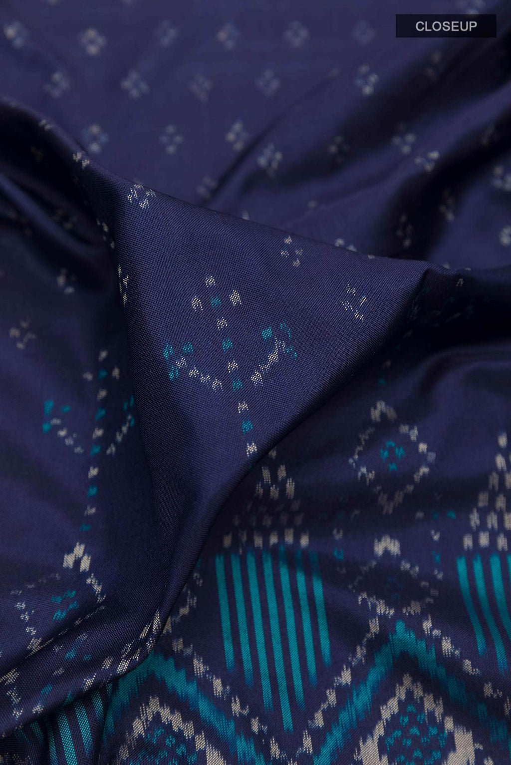 Navy Blue Pochampally Silk Saree