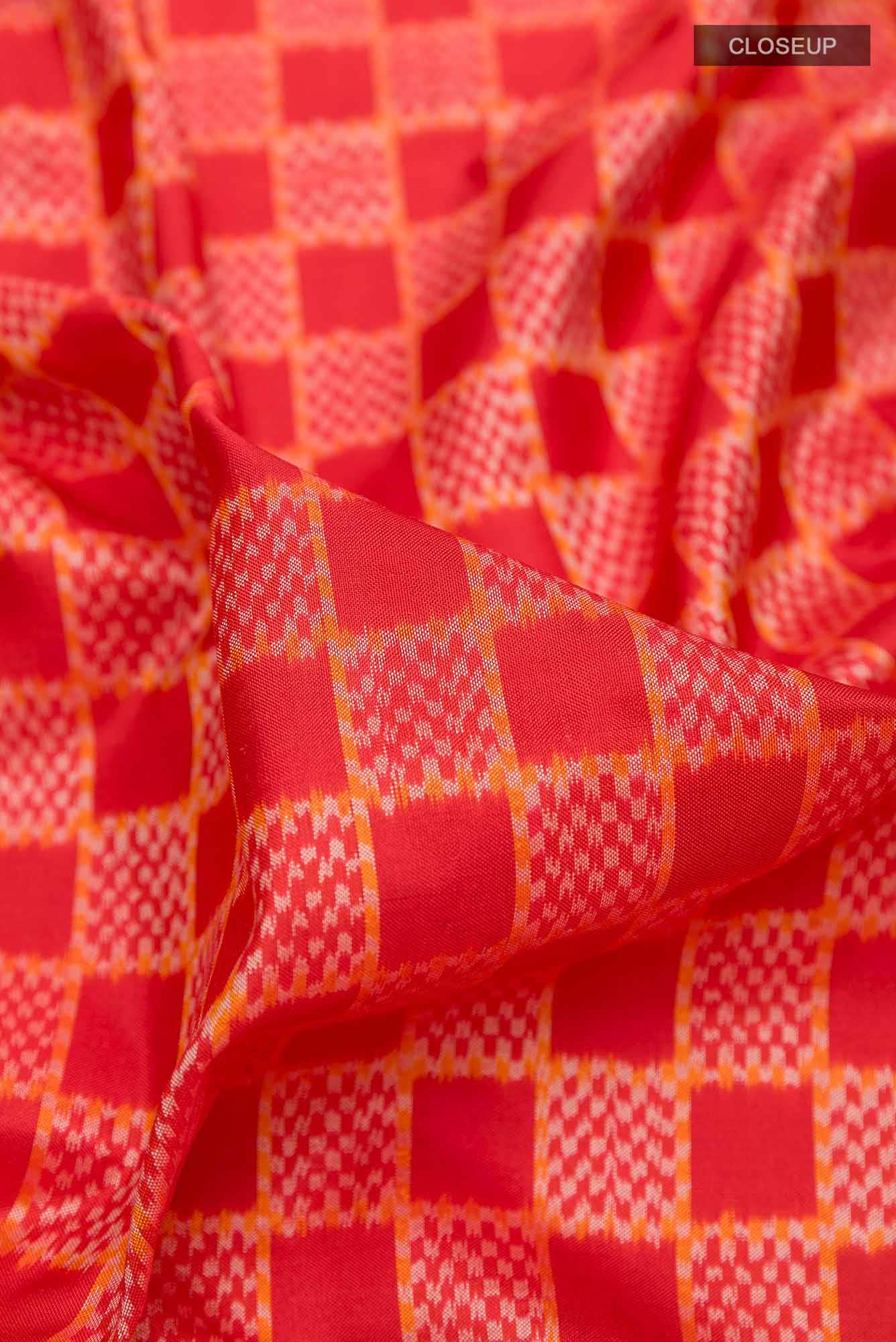 Red Pochampally Silk Saree