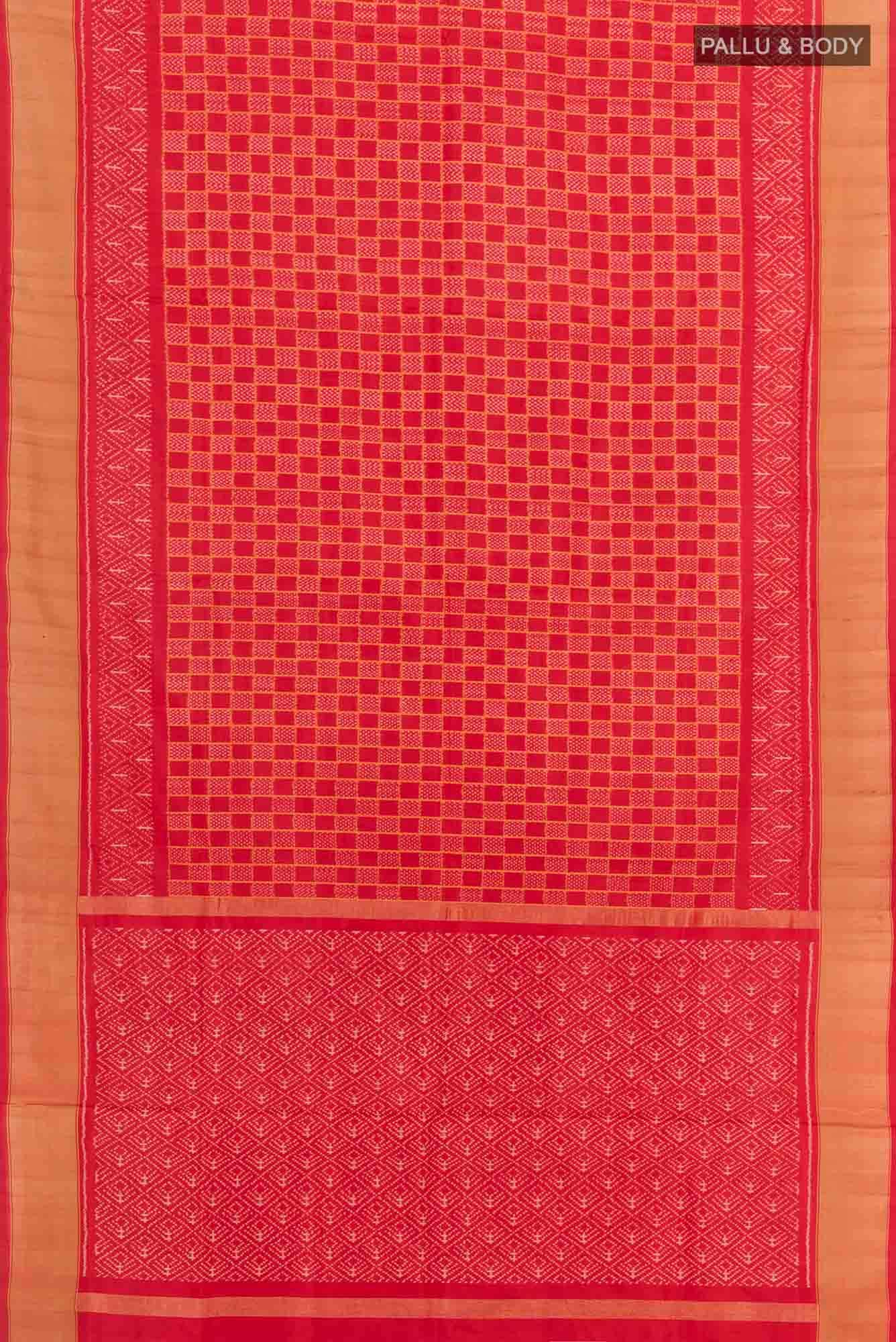 Red Pochampally Silk Saree