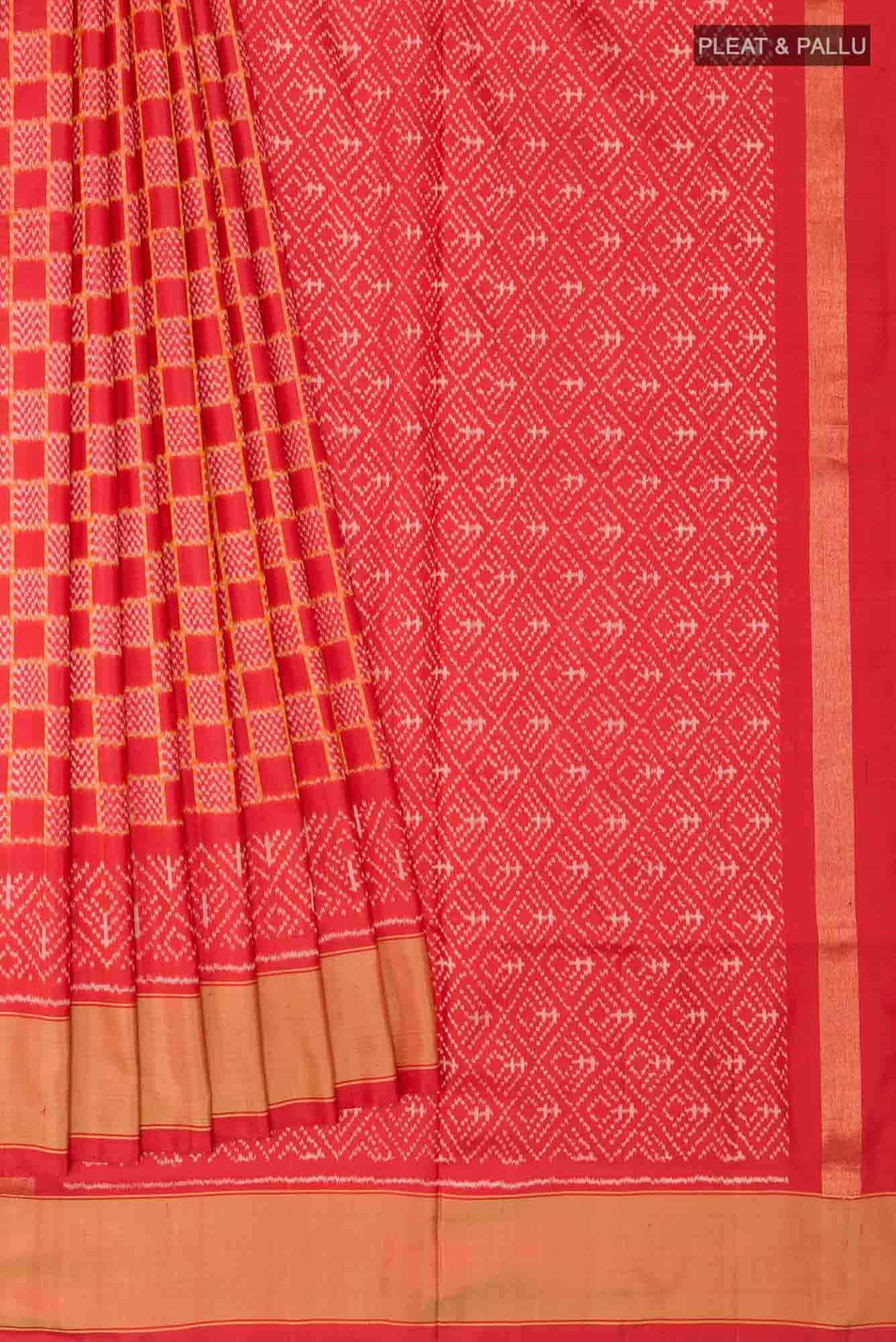 Red Pochampally Silk Saree