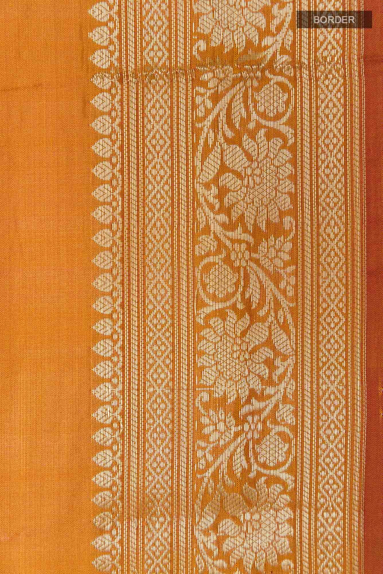 Mustard Banarasi Katan Silk Saree