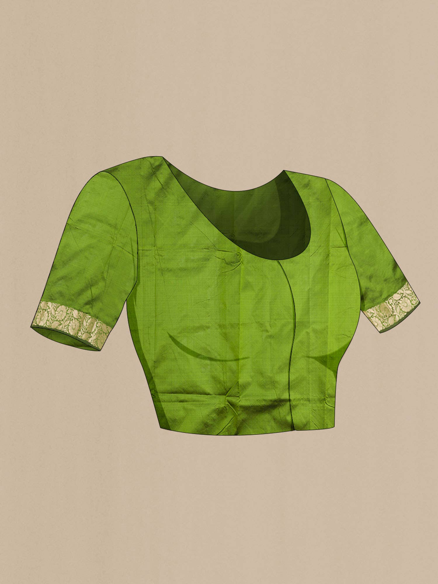 Green Banarasi Katan Silk Saree