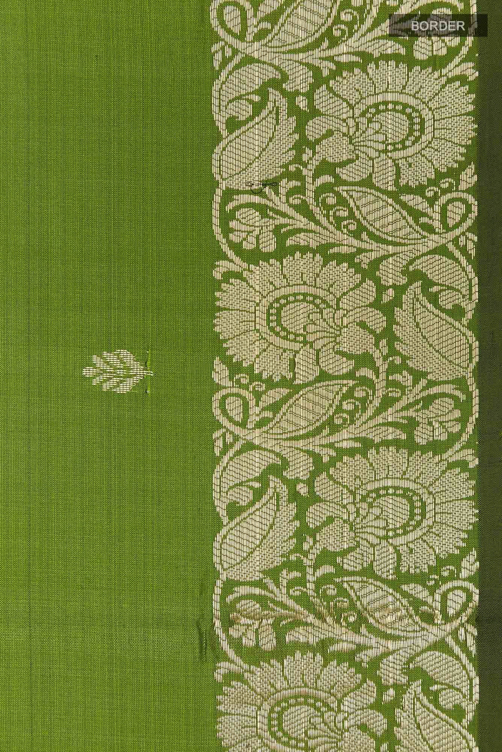 Green Banarasi Katan Silk Saree