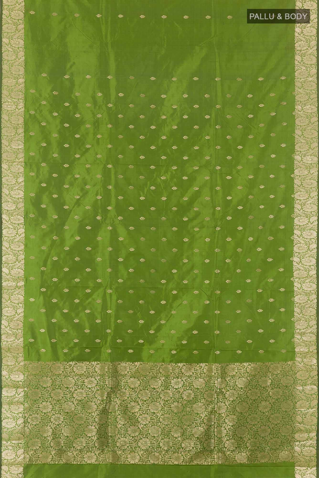 Green Banarasi Katan Silk Saree