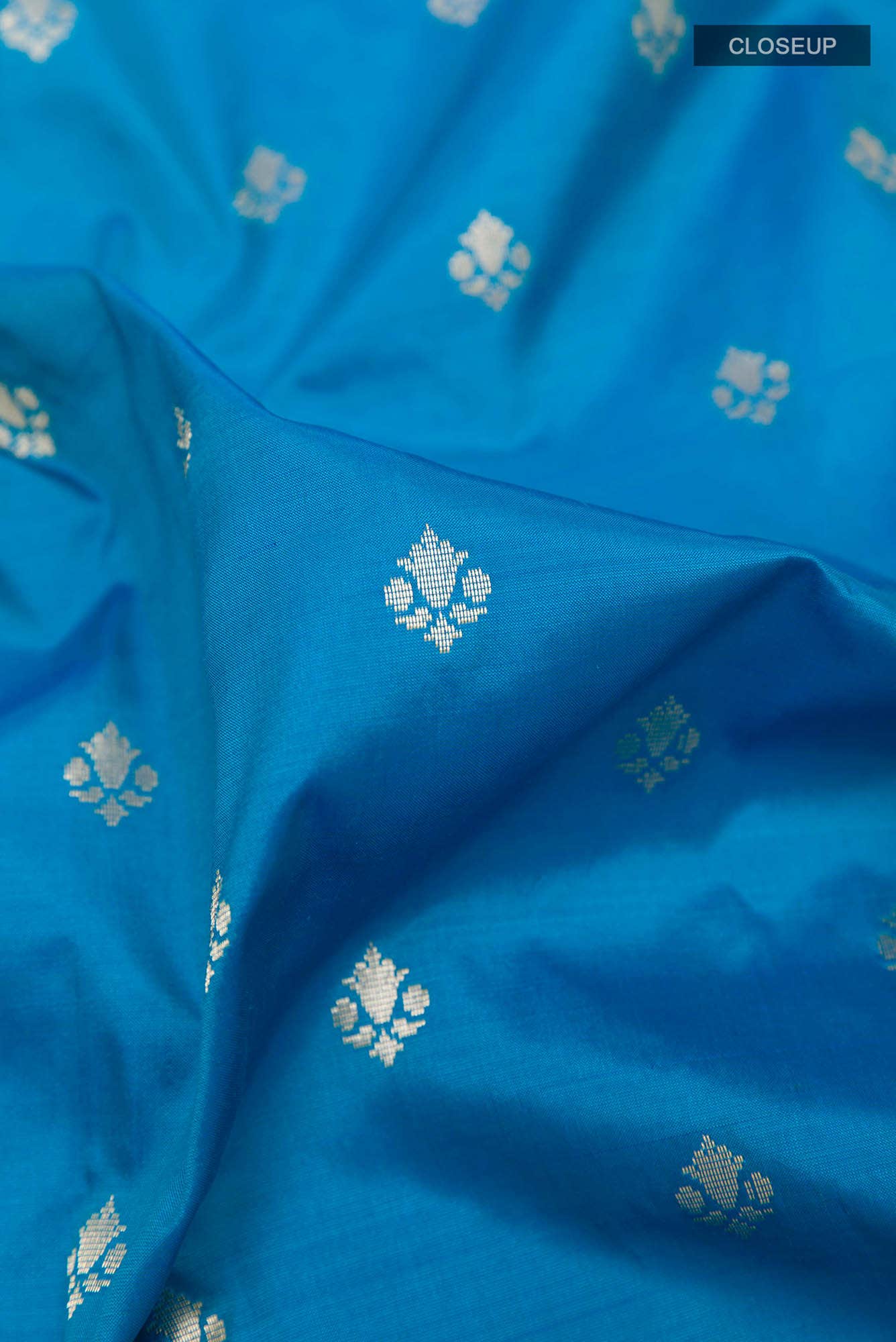 Blue Banarasi Katan Silk Saree