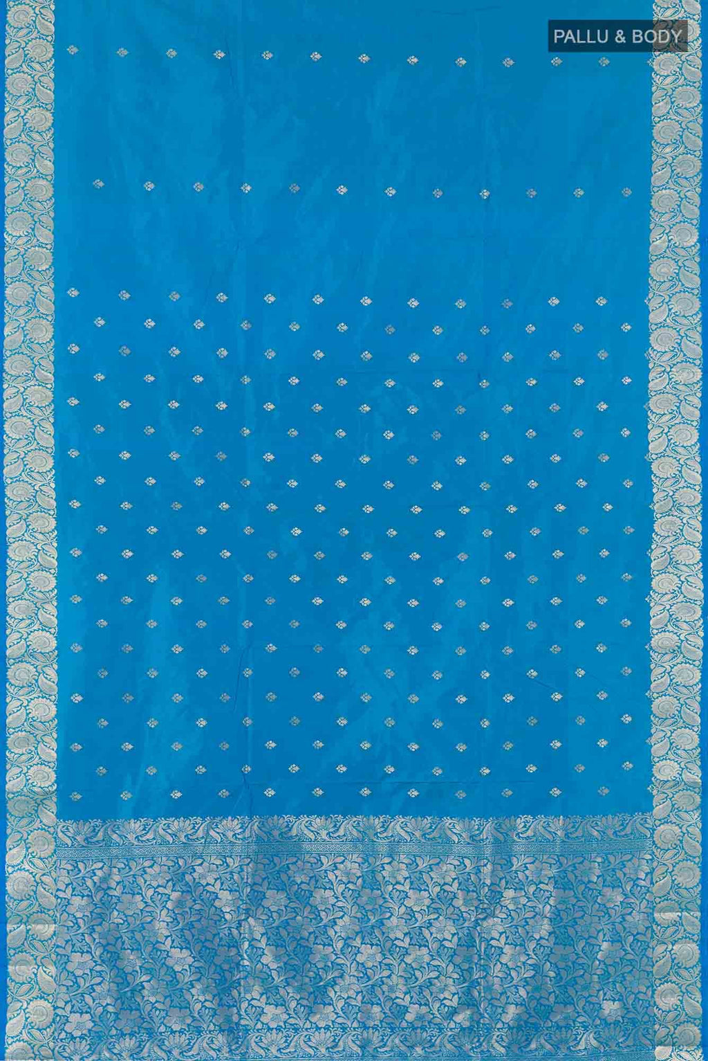 Blue Banarasi Katan Silk Saree