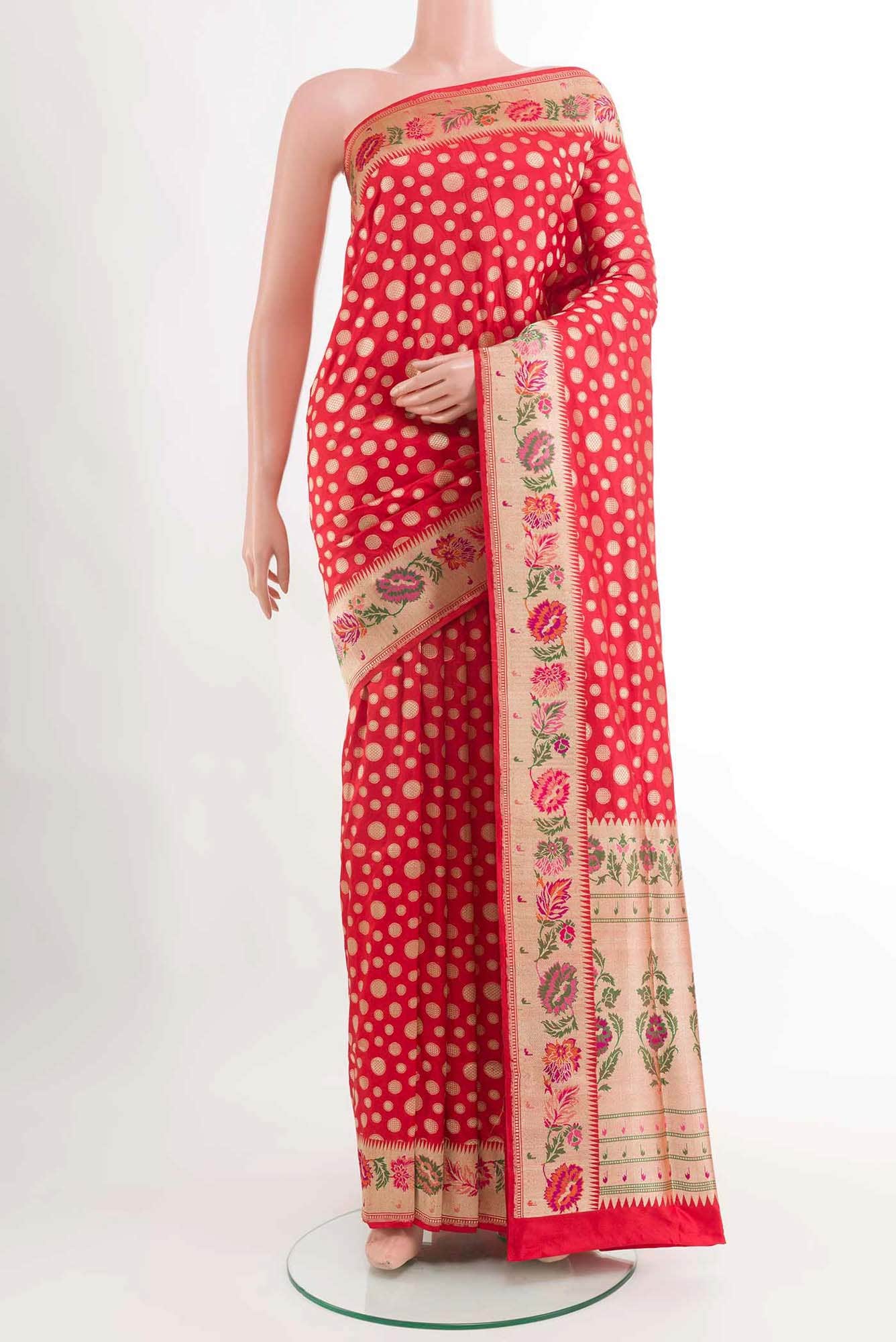 Red Banarasi Silk Saree
