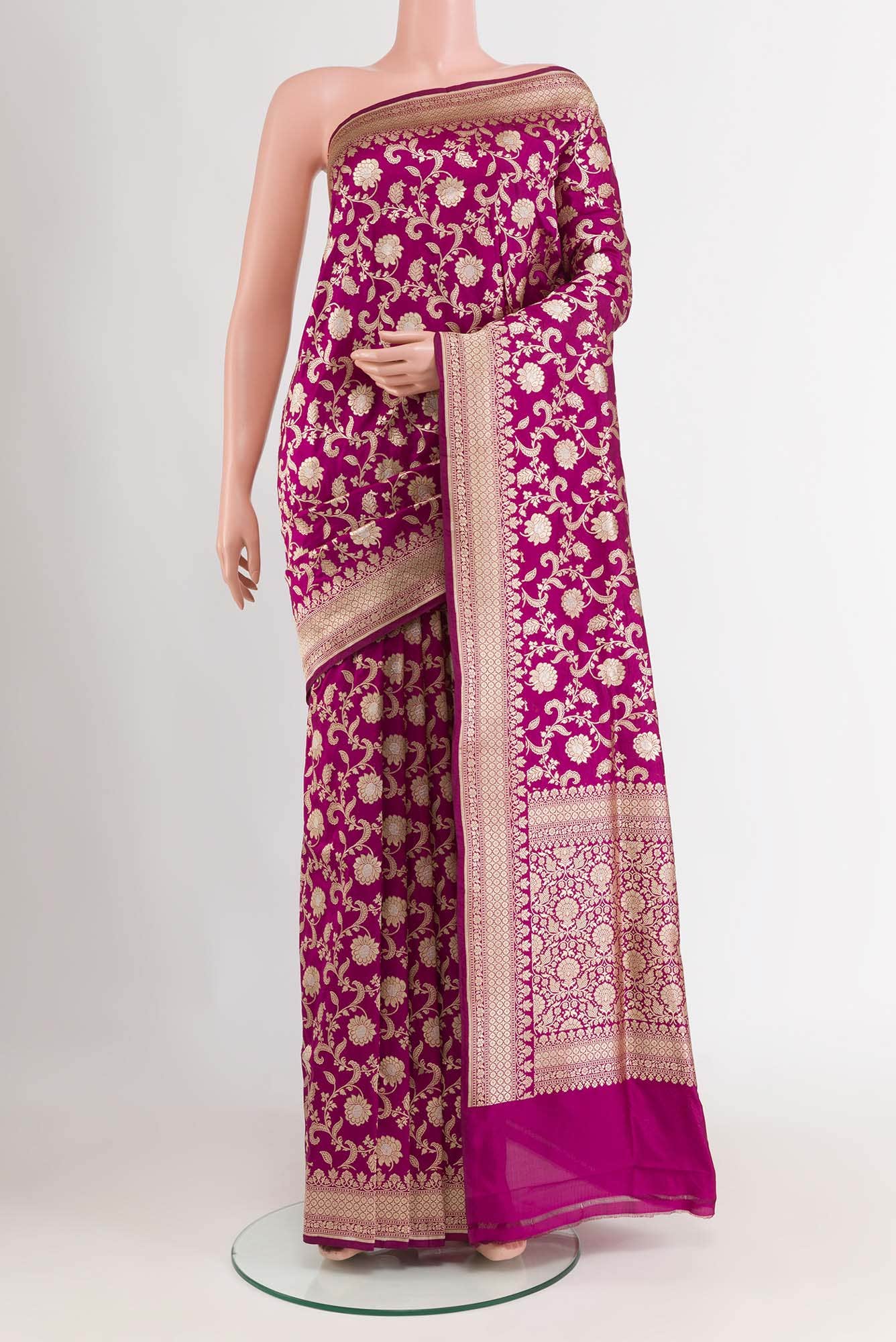 Purple Banarasi Saree
