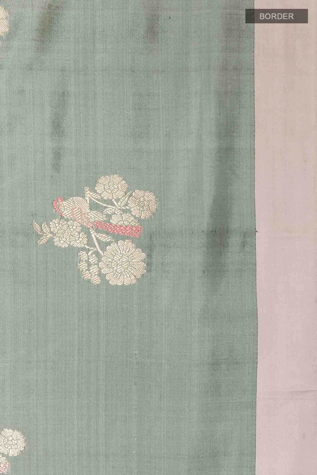 Silver Banarasi Katan Silk Saree