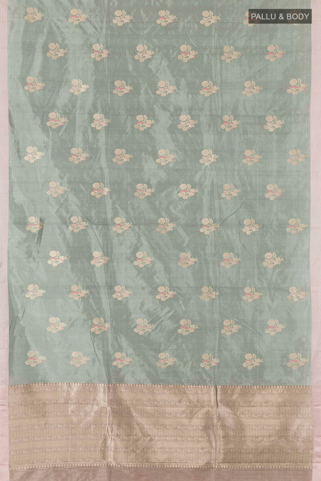 Silver Banarasi Katan Silk Saree