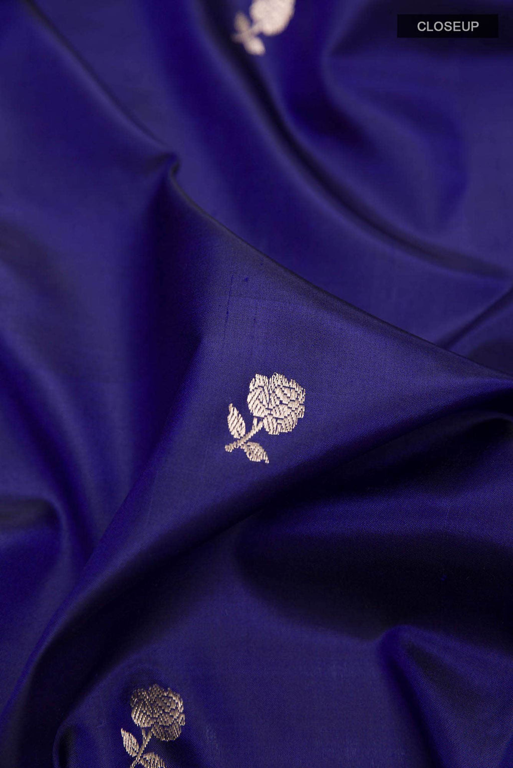 Dark Blue Banarasi Katan Silk Saree