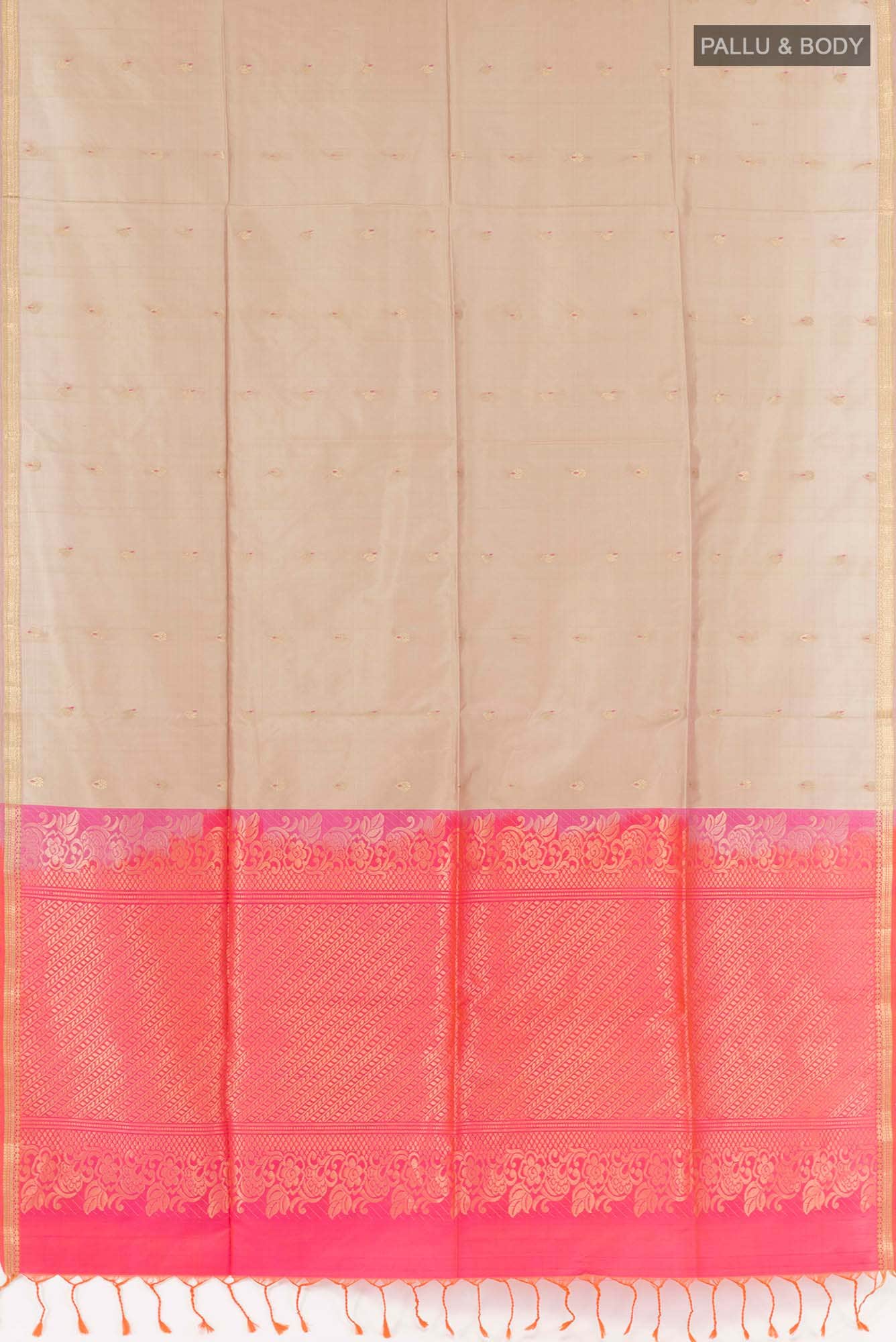 Beige Soft Silk Saree