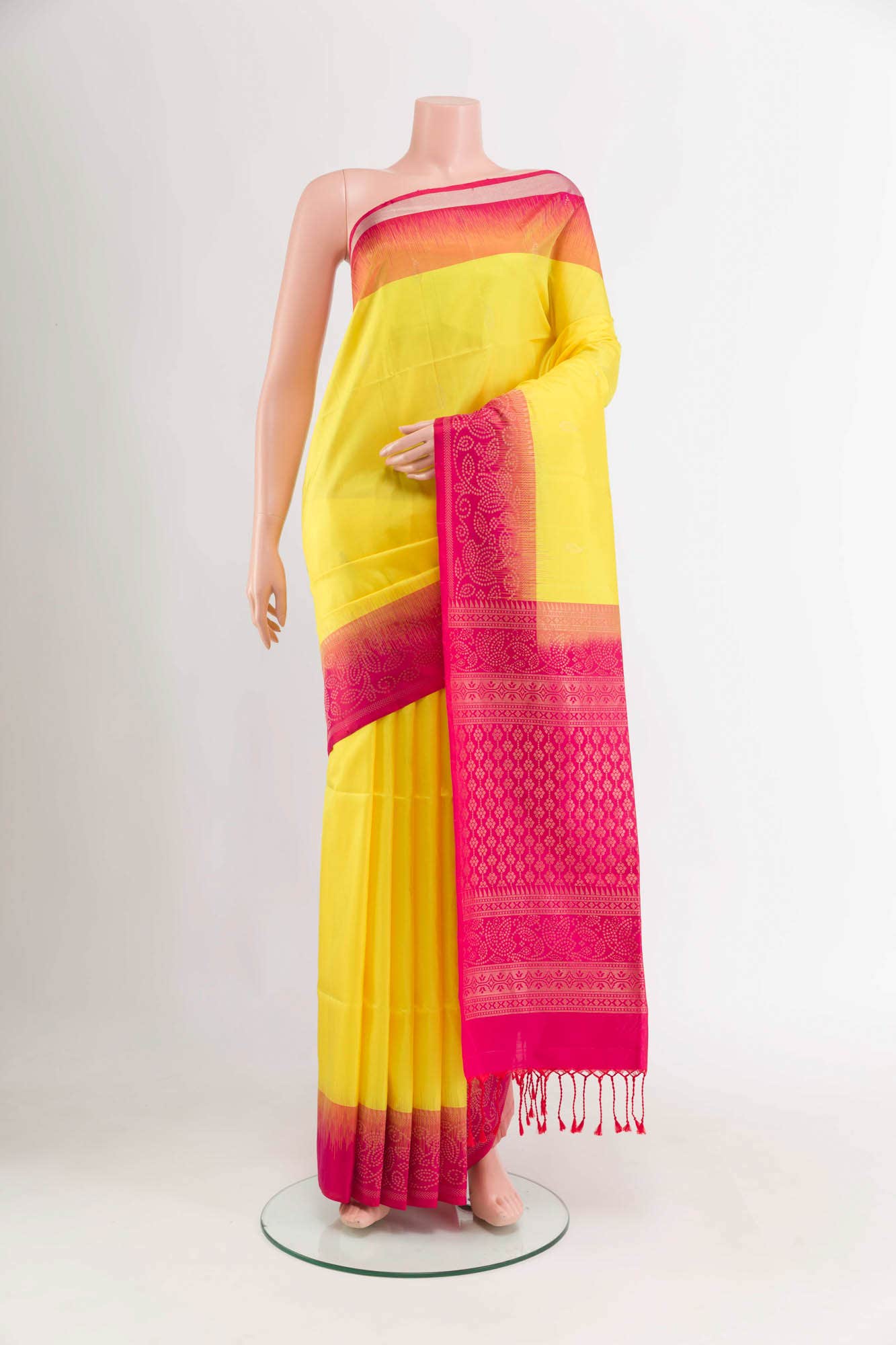 Yellow Soft Silk Saree