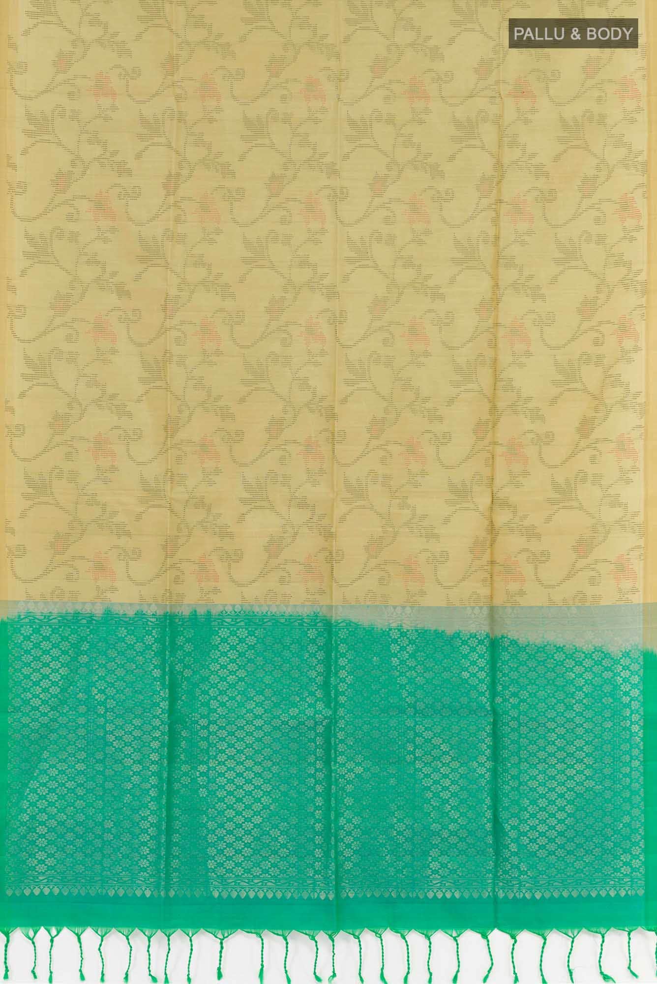 Beige Dual Tone Soft Silk Saree