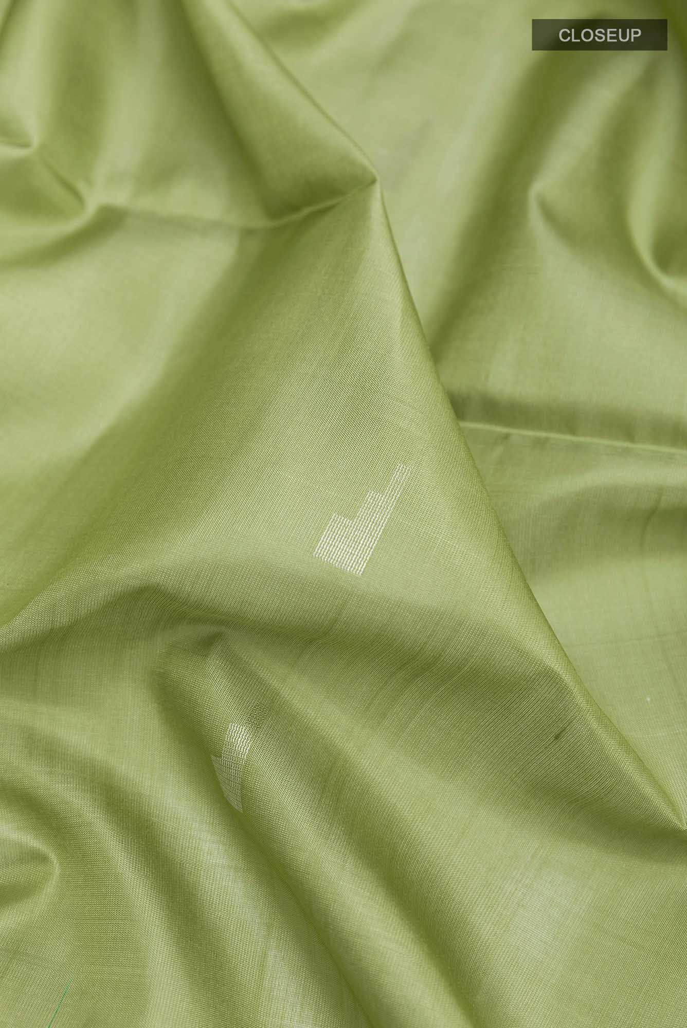 Pista Green Soft Silk Saree