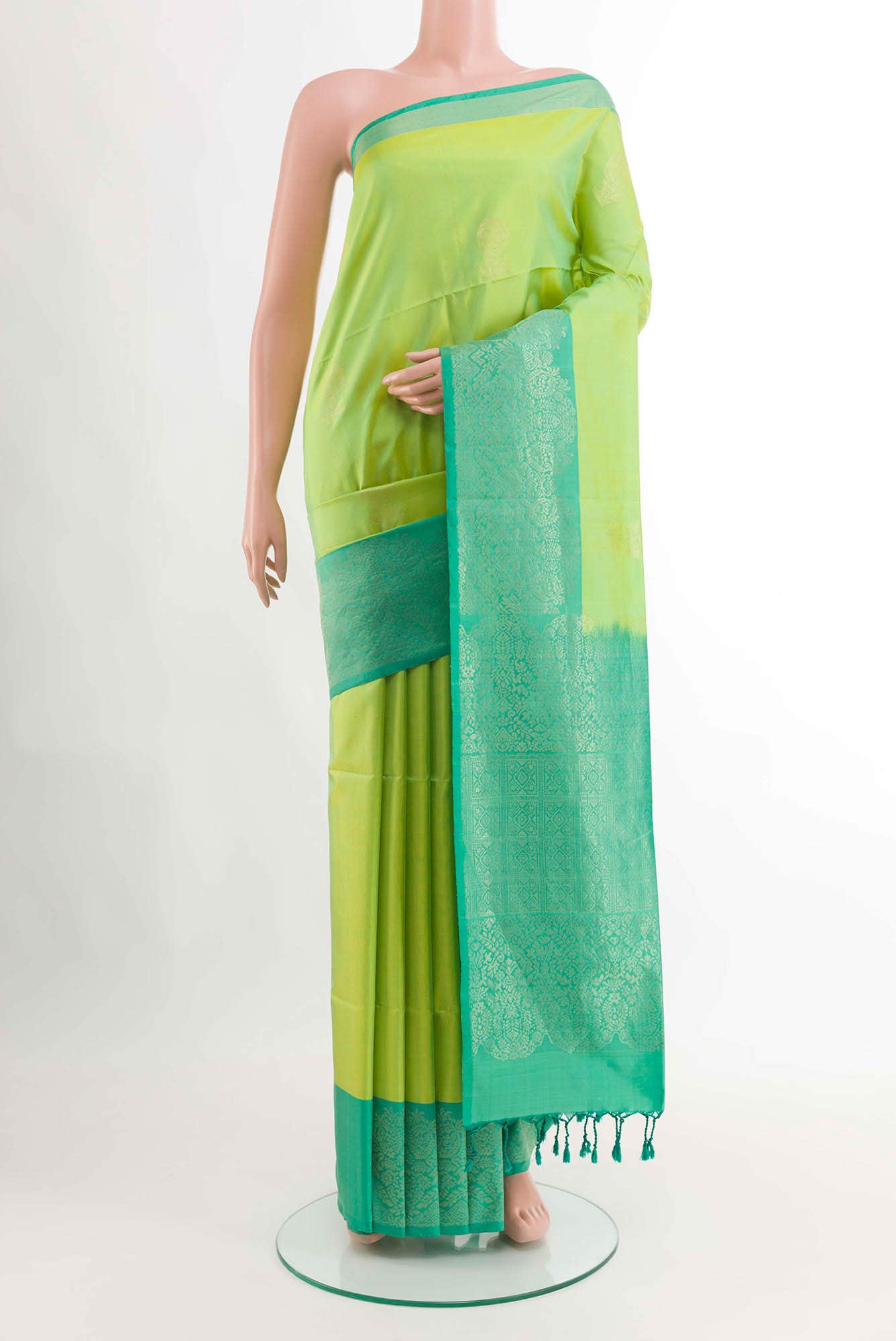 Mint Green Soft Silk Saree