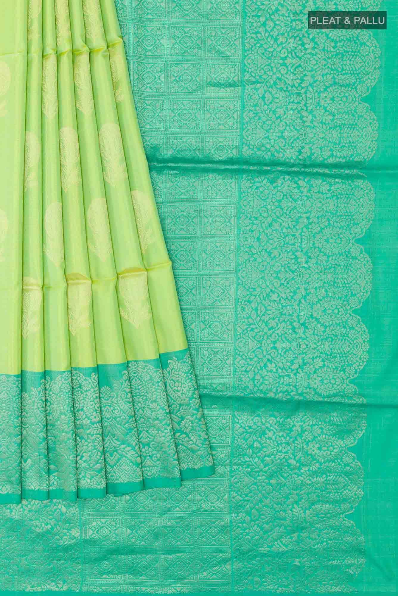 Mint Green Soft Silk Saree