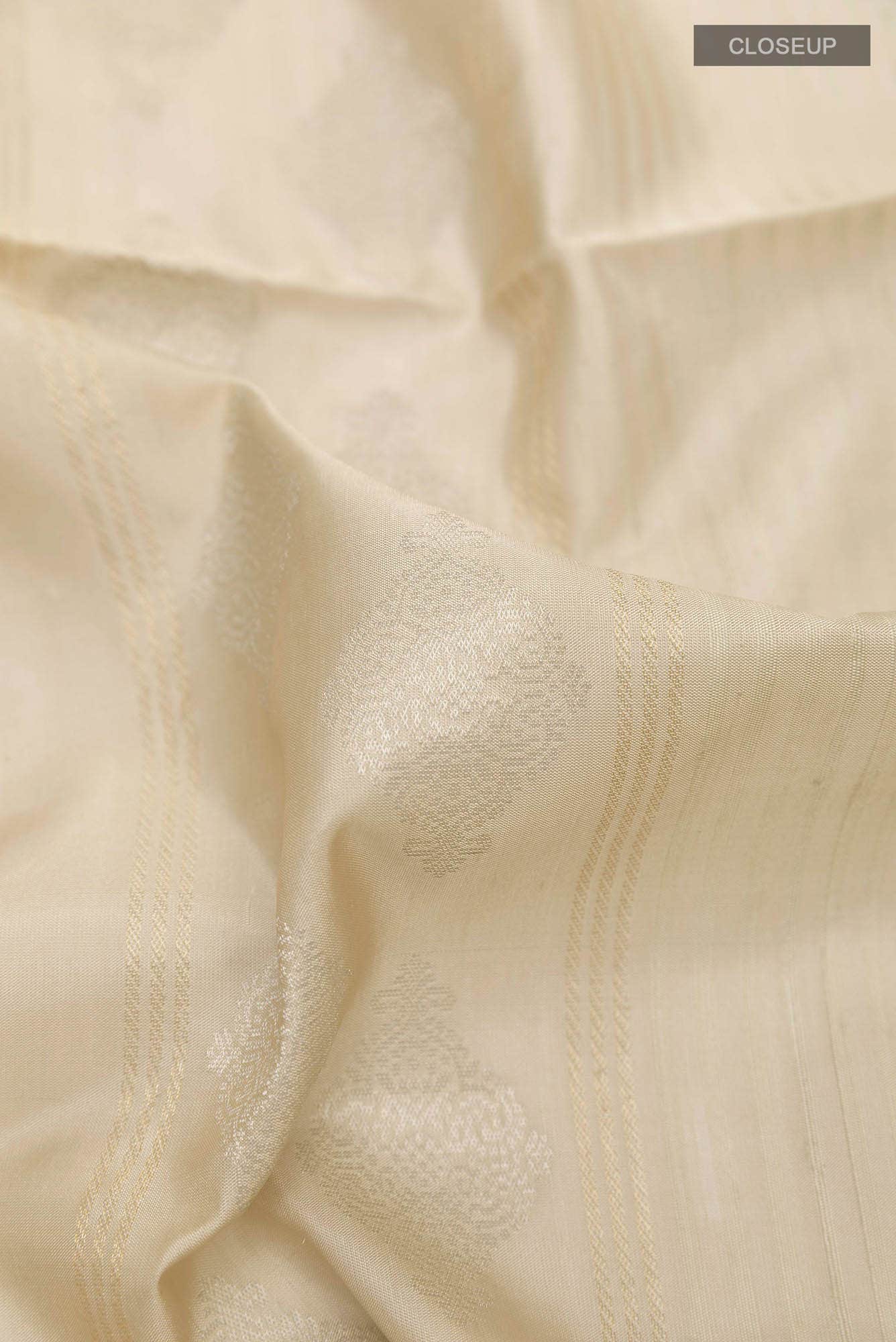 Cream Soft Silk Saree