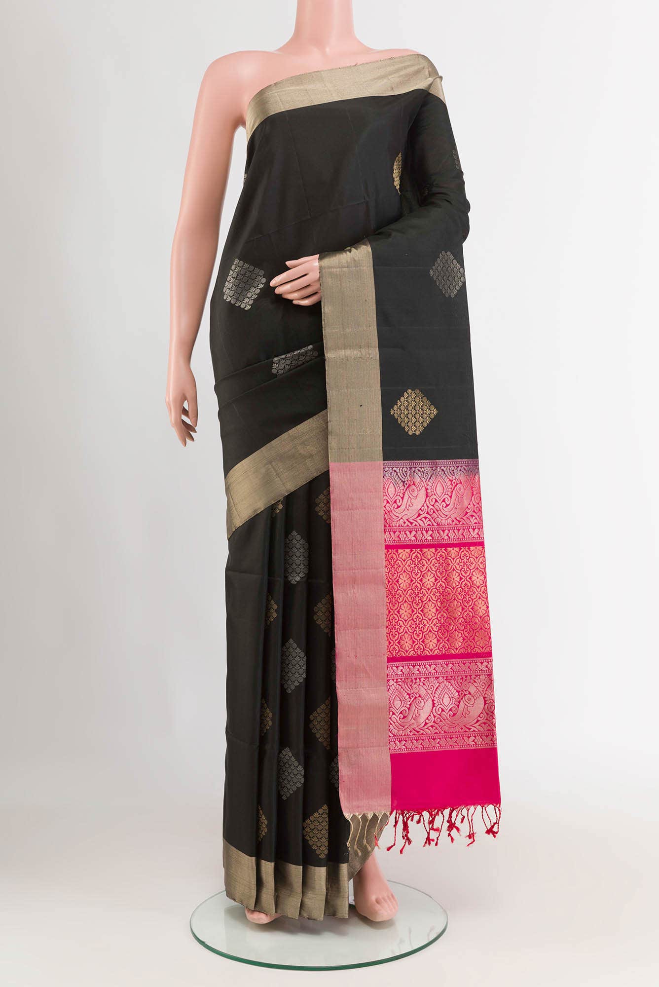 Black Soft Silk Saree