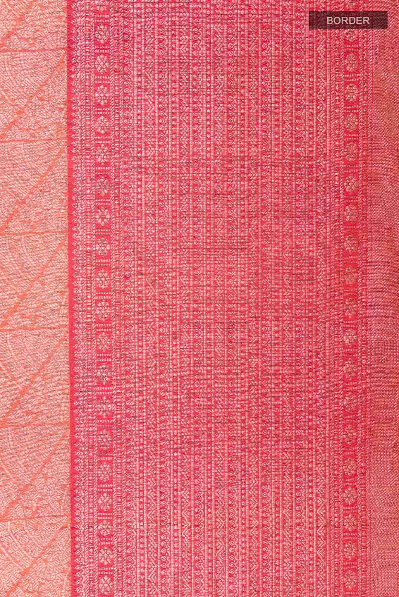 Orange Dual Tone Soft Silk Saree