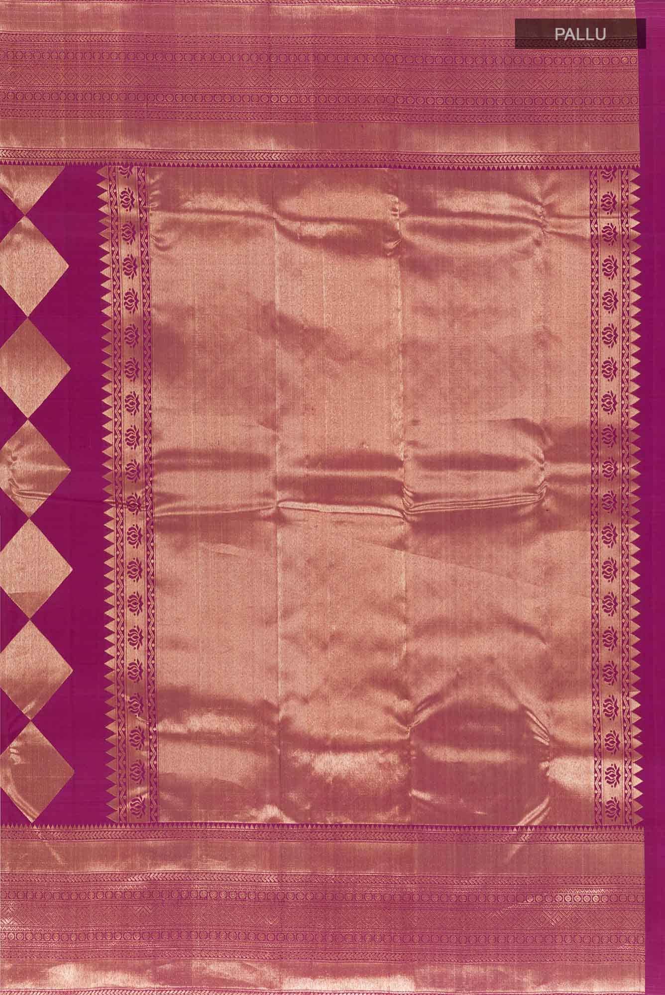 Purple Kanchipuram Silk Saree
