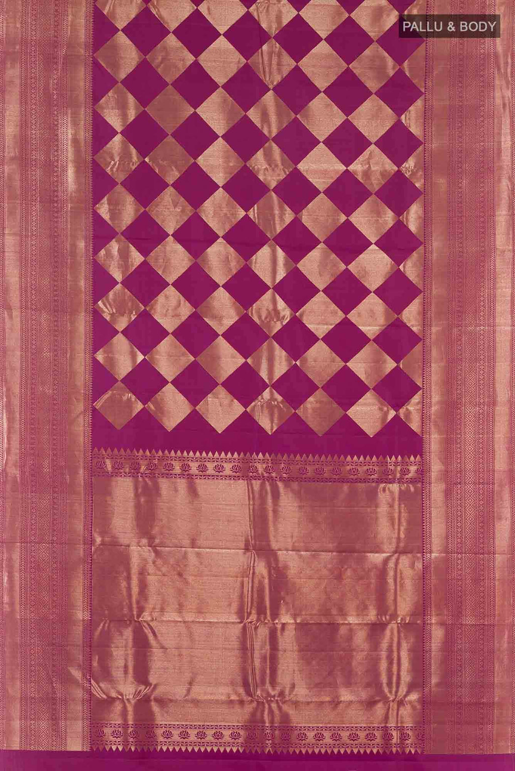 Purple Kanchipuram Silk Saree