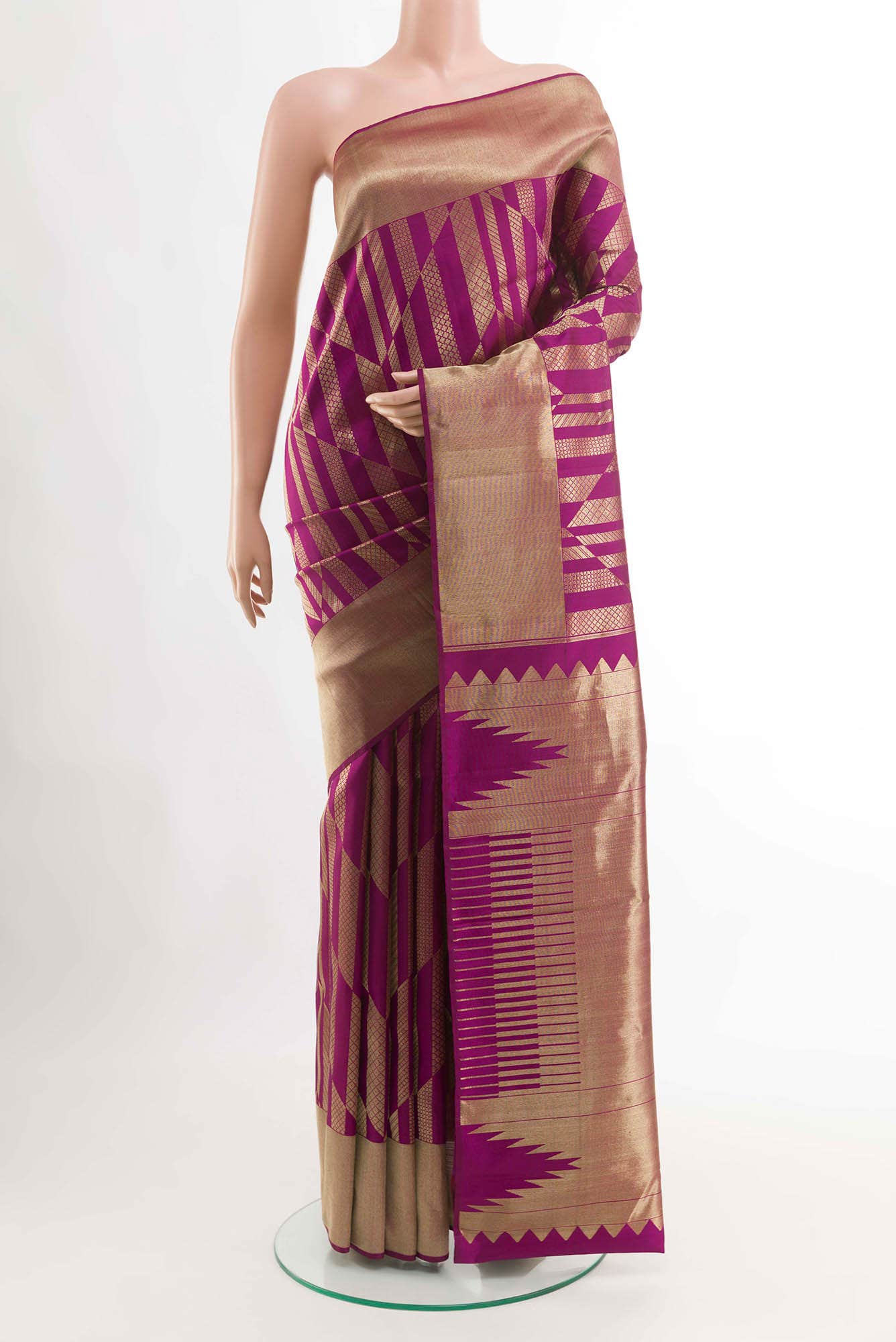 Purple Kanchipuram Silk Saree