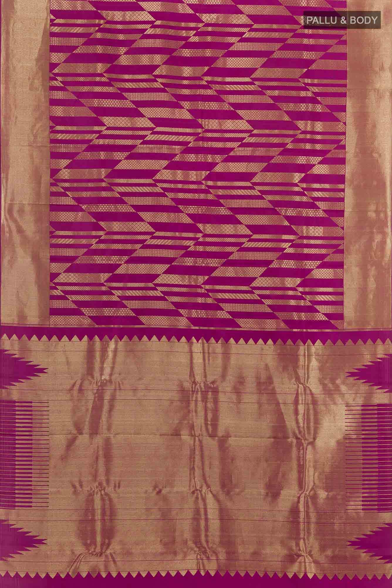 Purple Kanchipuram Silk Saree