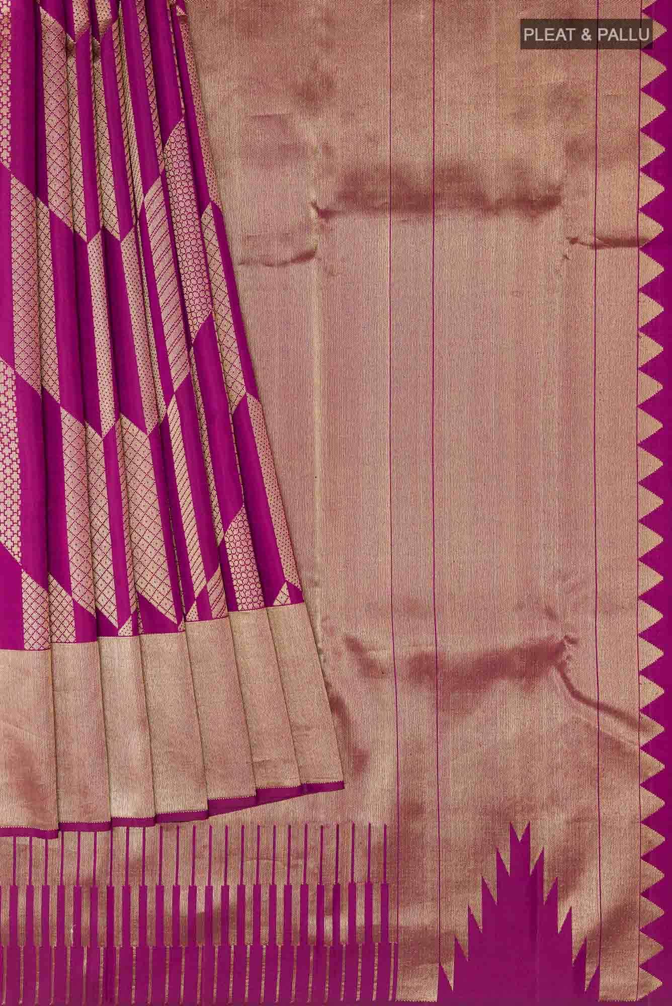 Purple Kanchipuram Silk Saree