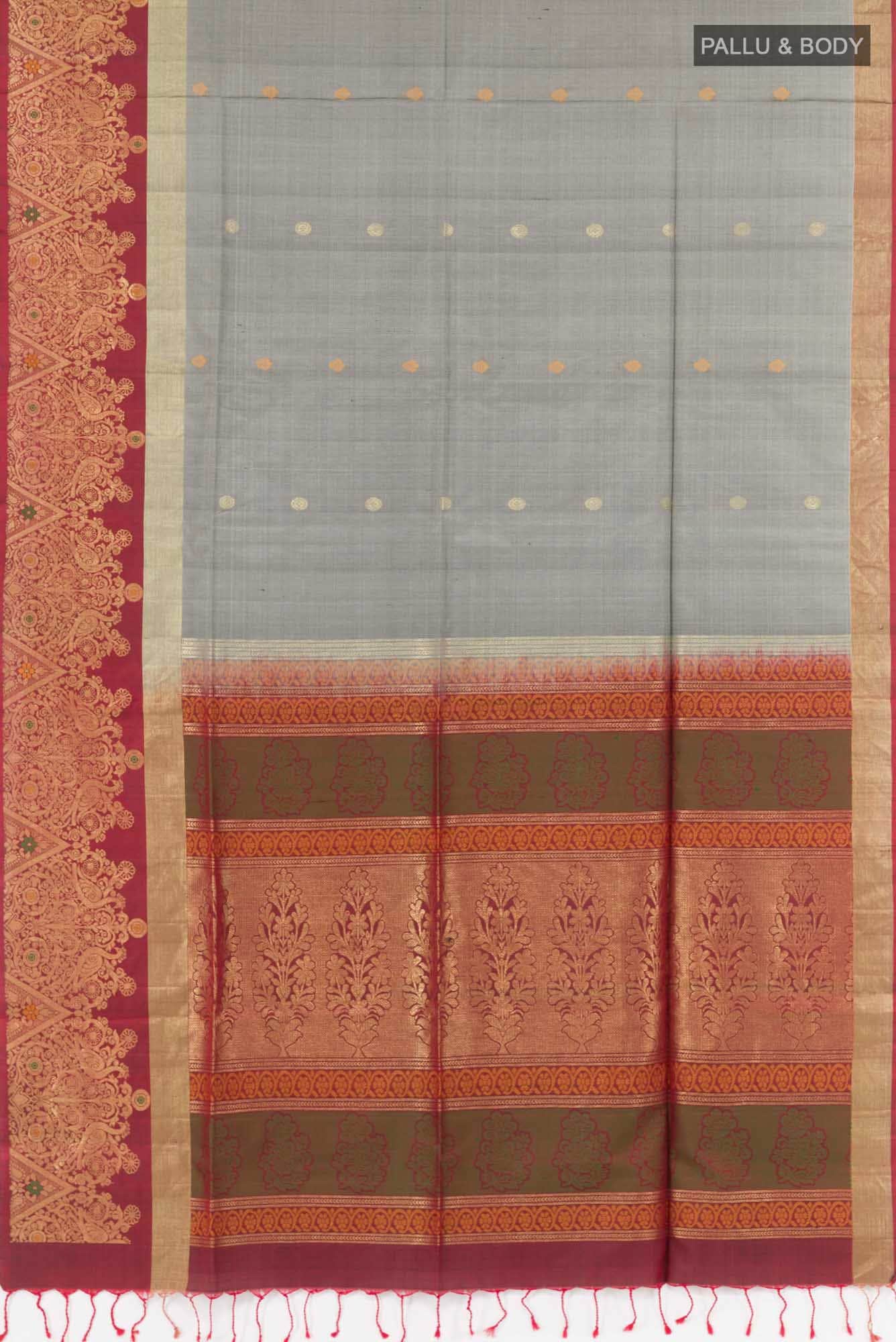 Grey Soft Silk Saree