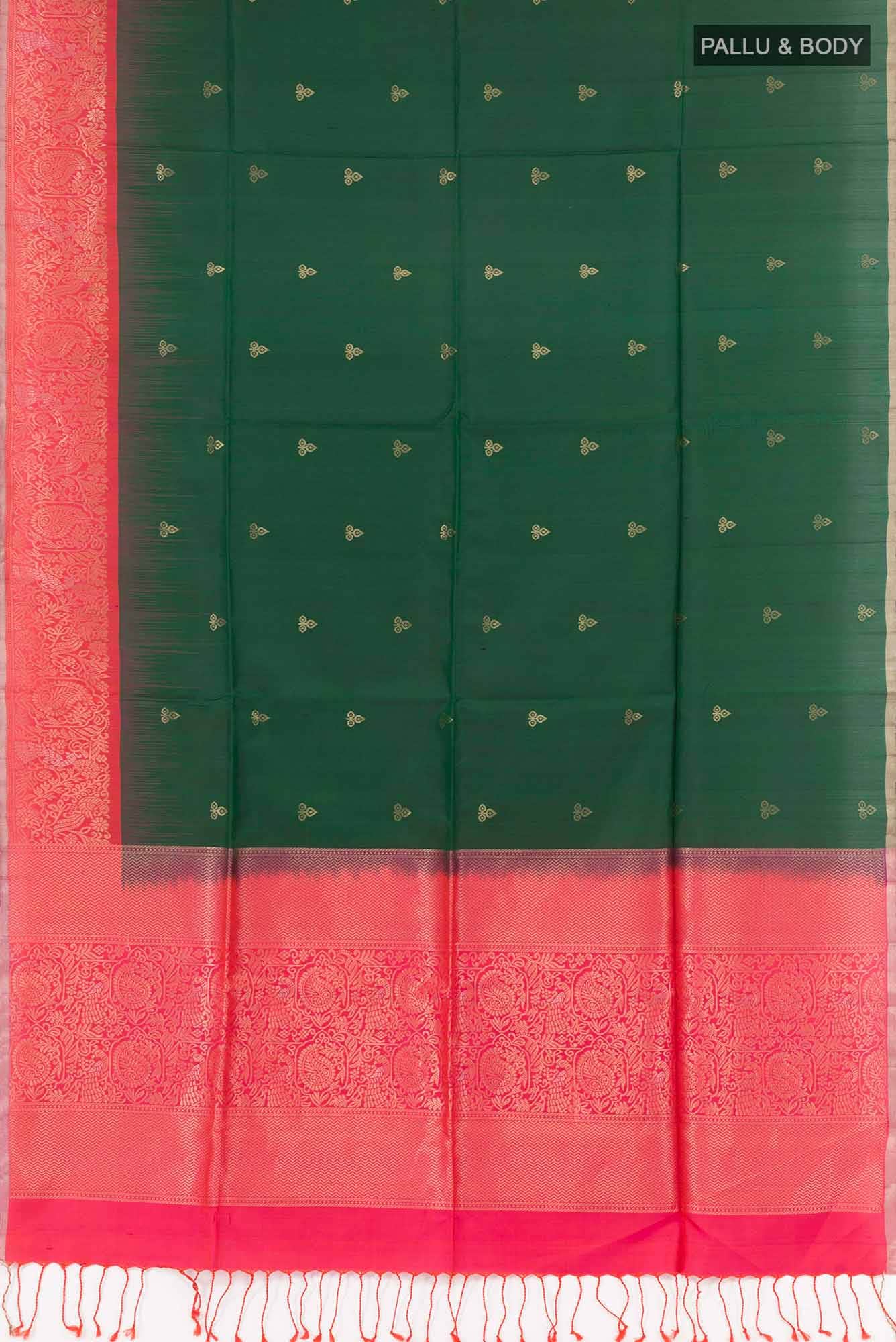 Bottle Green Soft Silk Saree