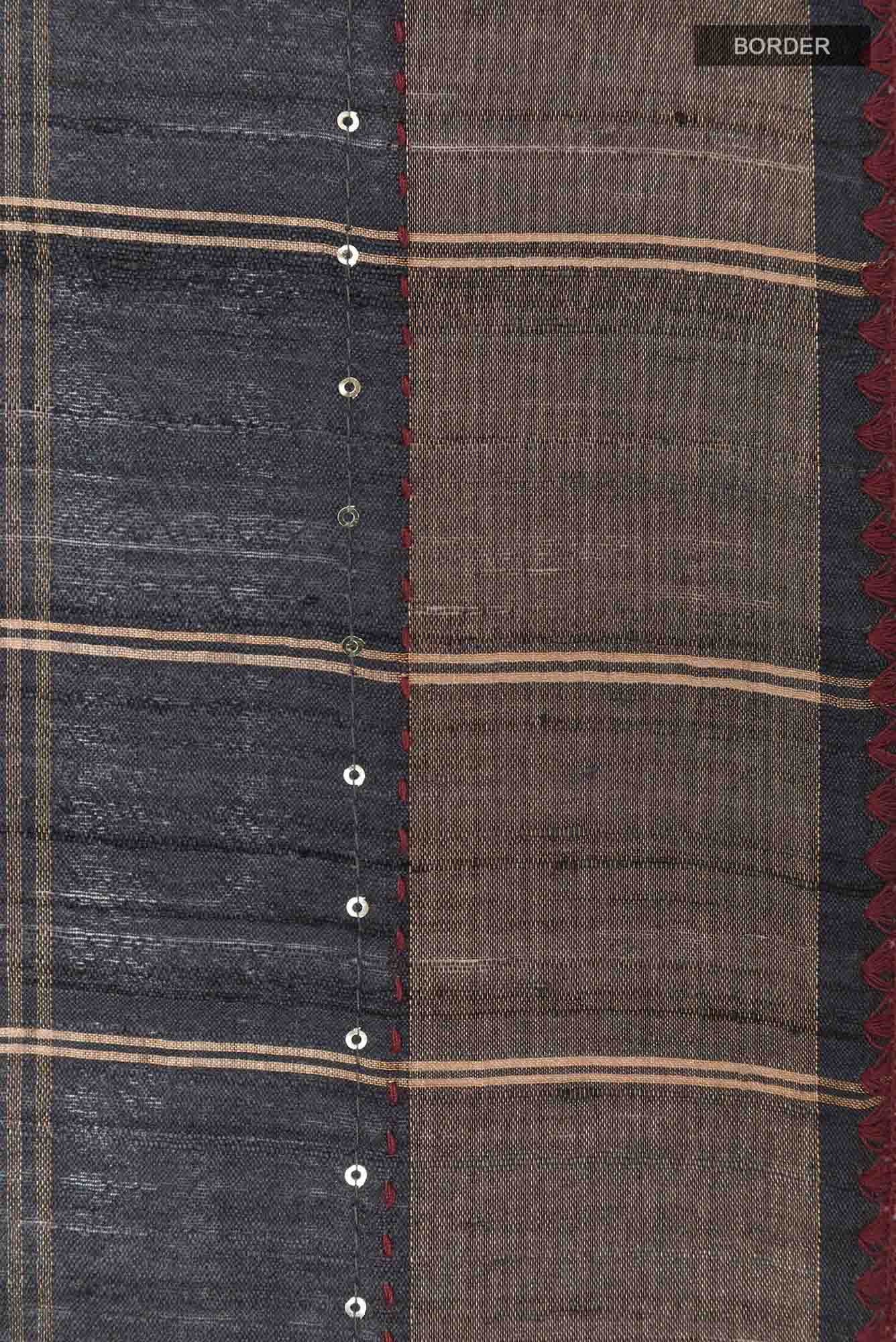 Black Tussar Saree
