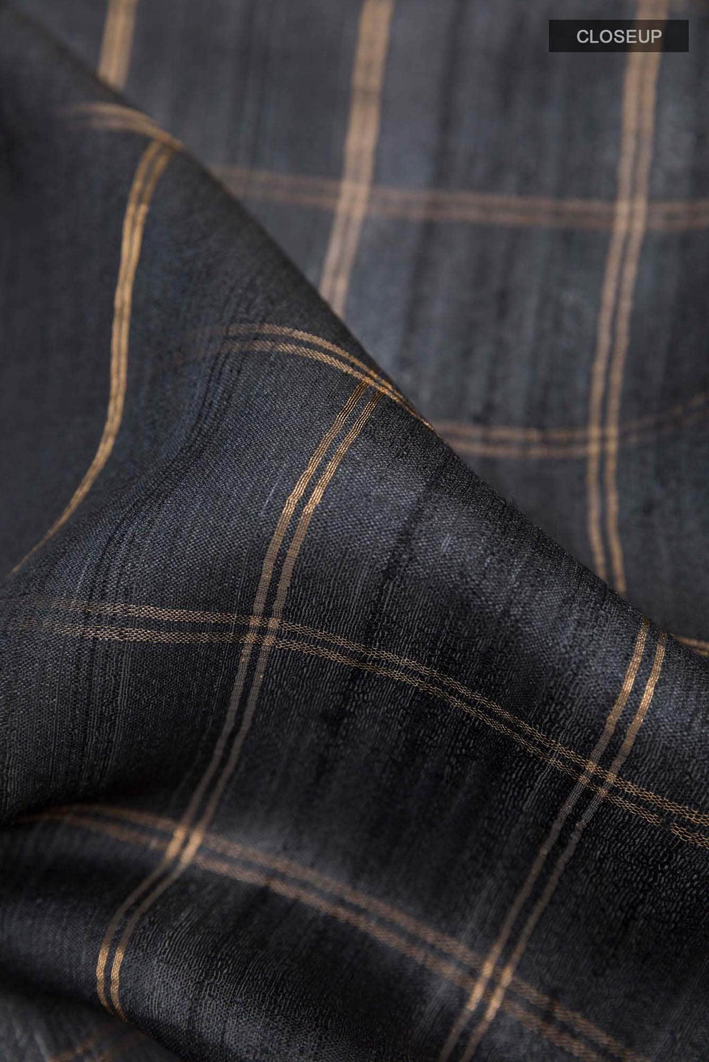 Black Tussar Saree