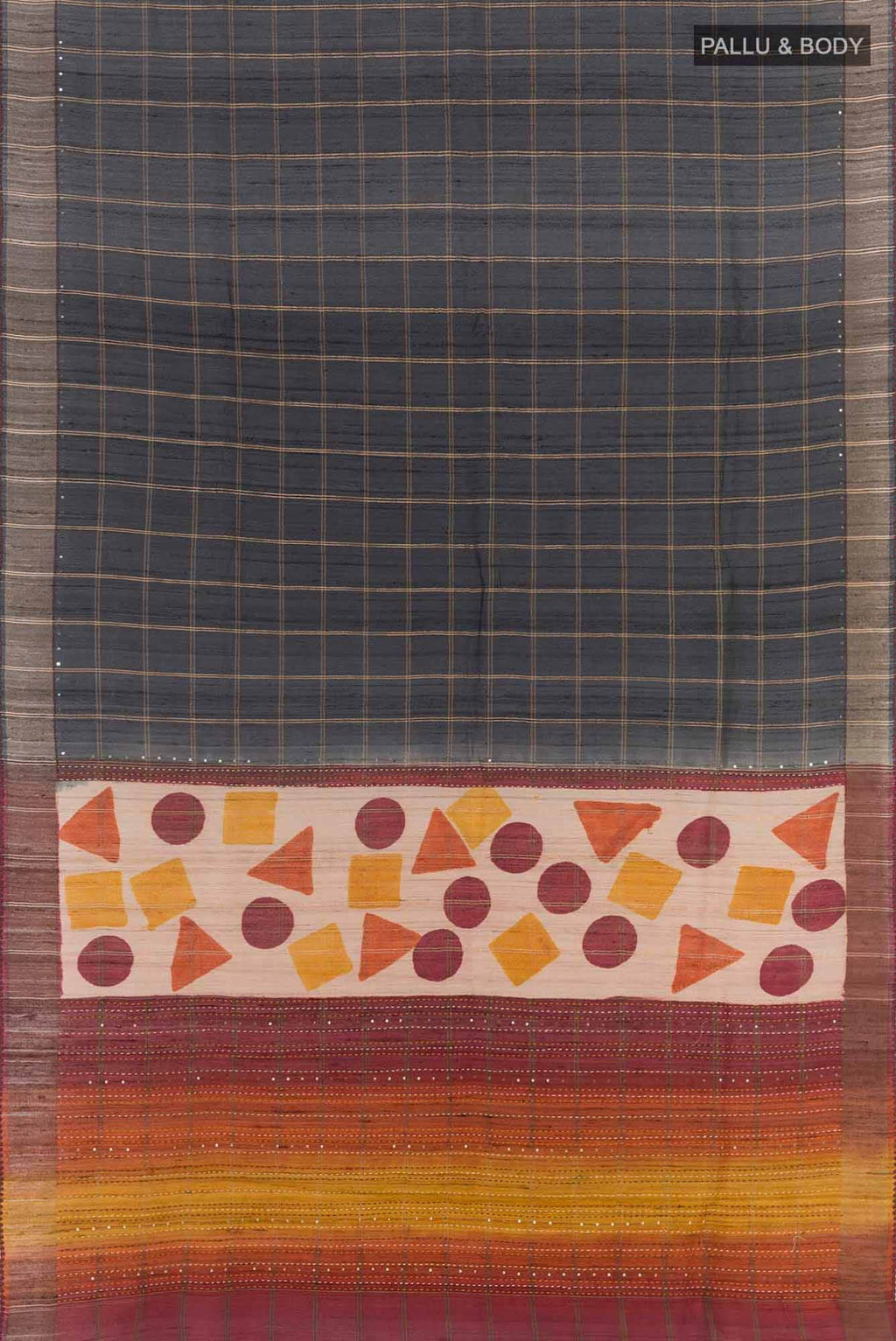 Black Tussar Saree