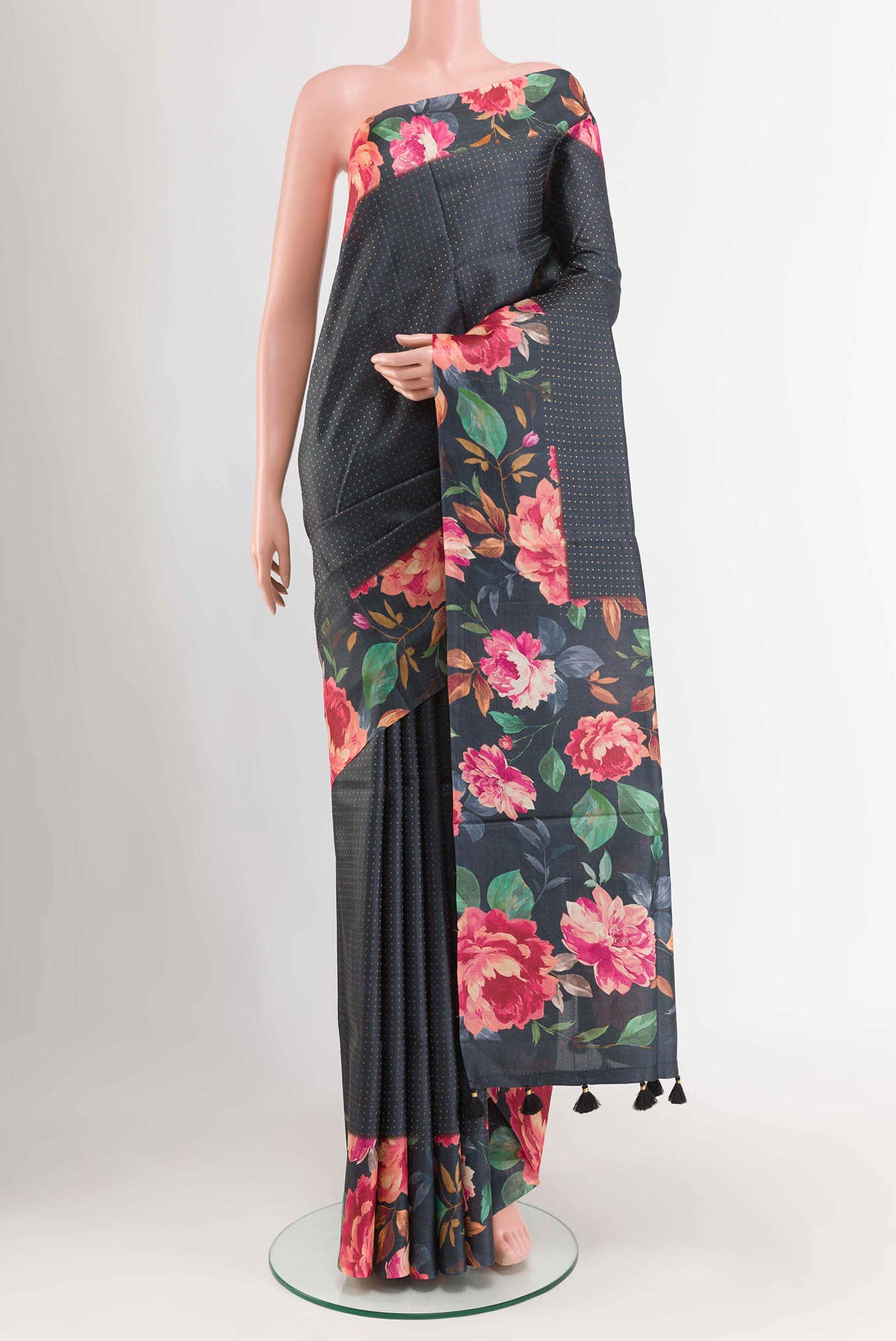 Grey Tussar Saree
