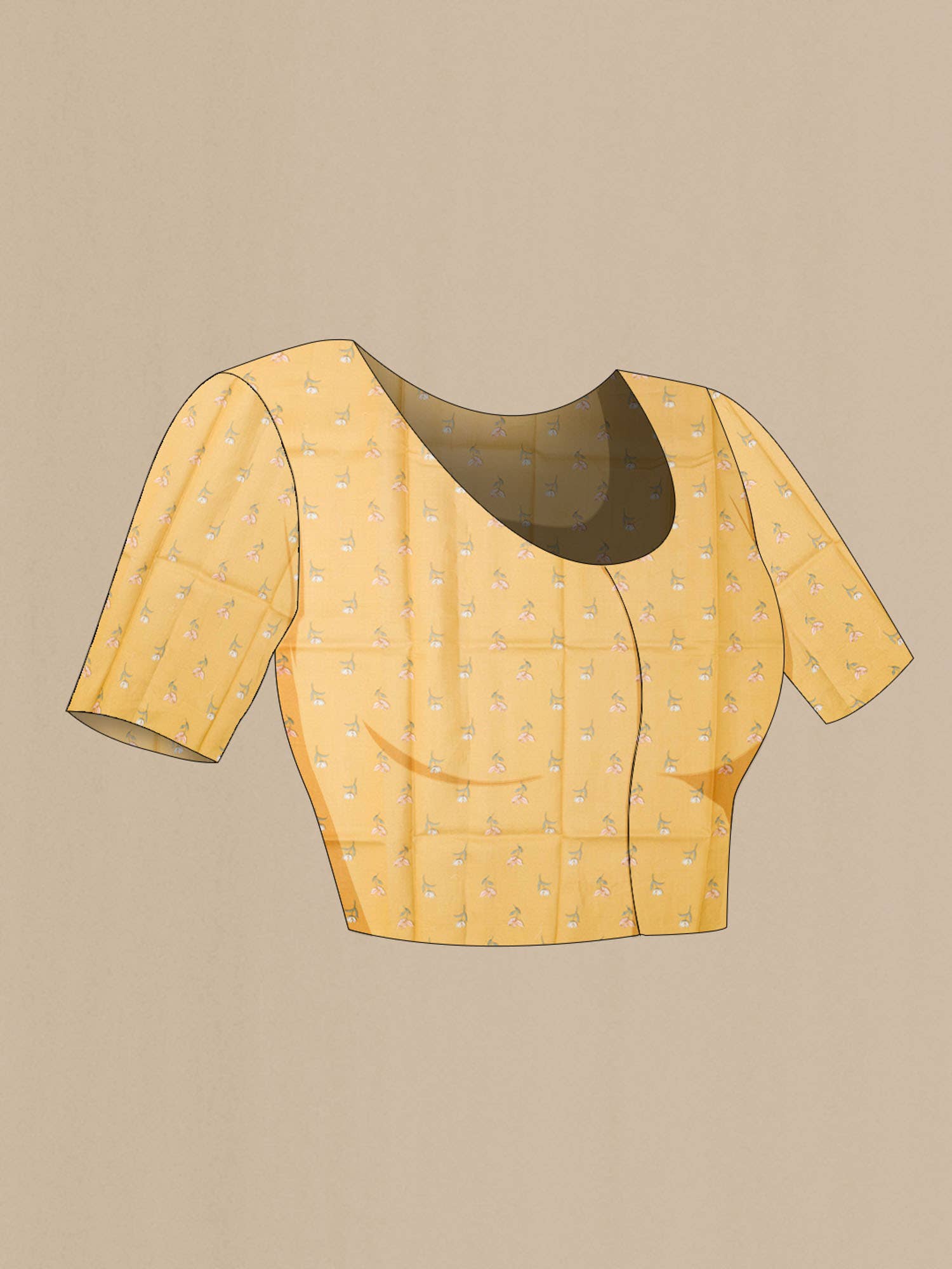 Mustard Tussar Saree