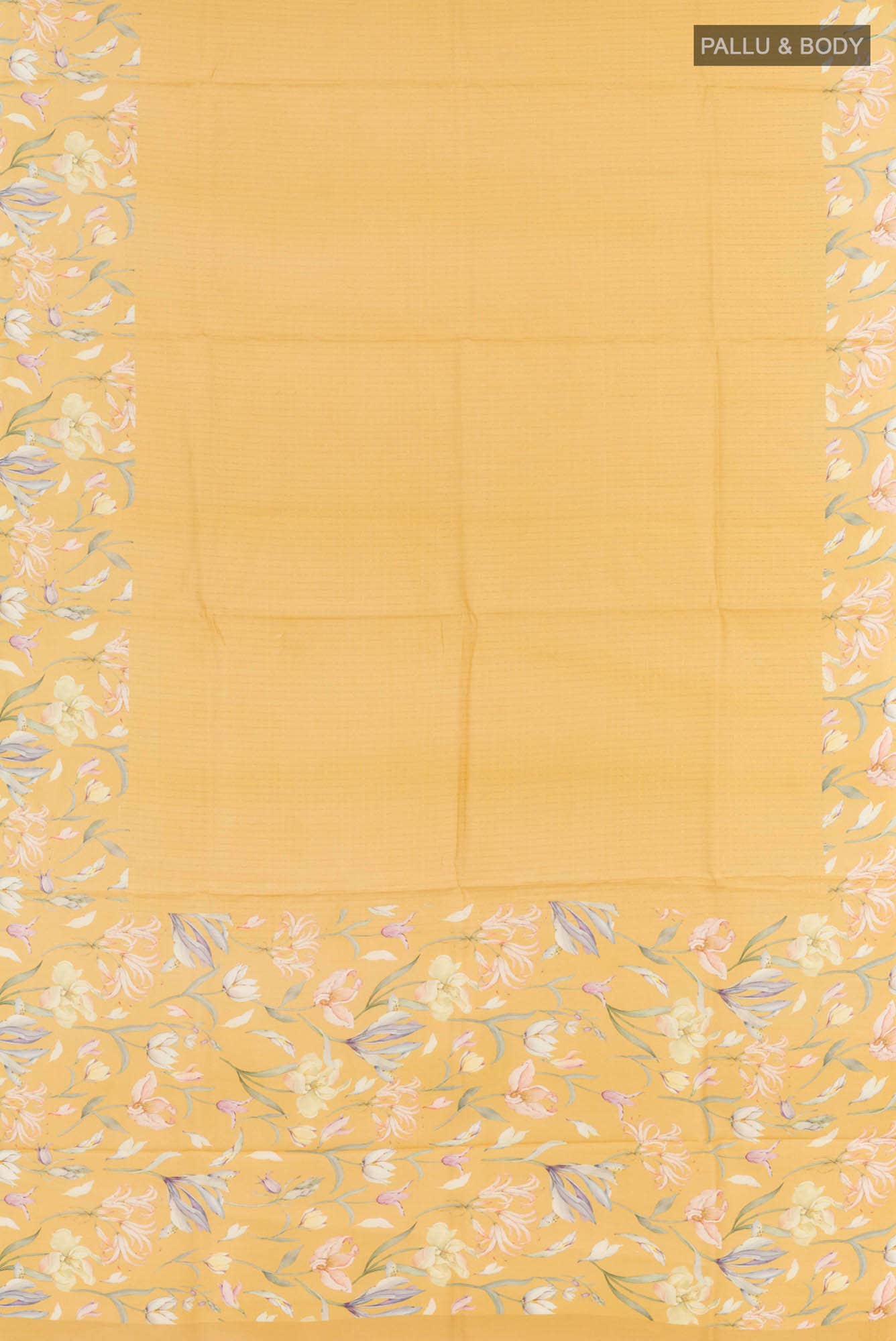 Mustard Tussar Saree