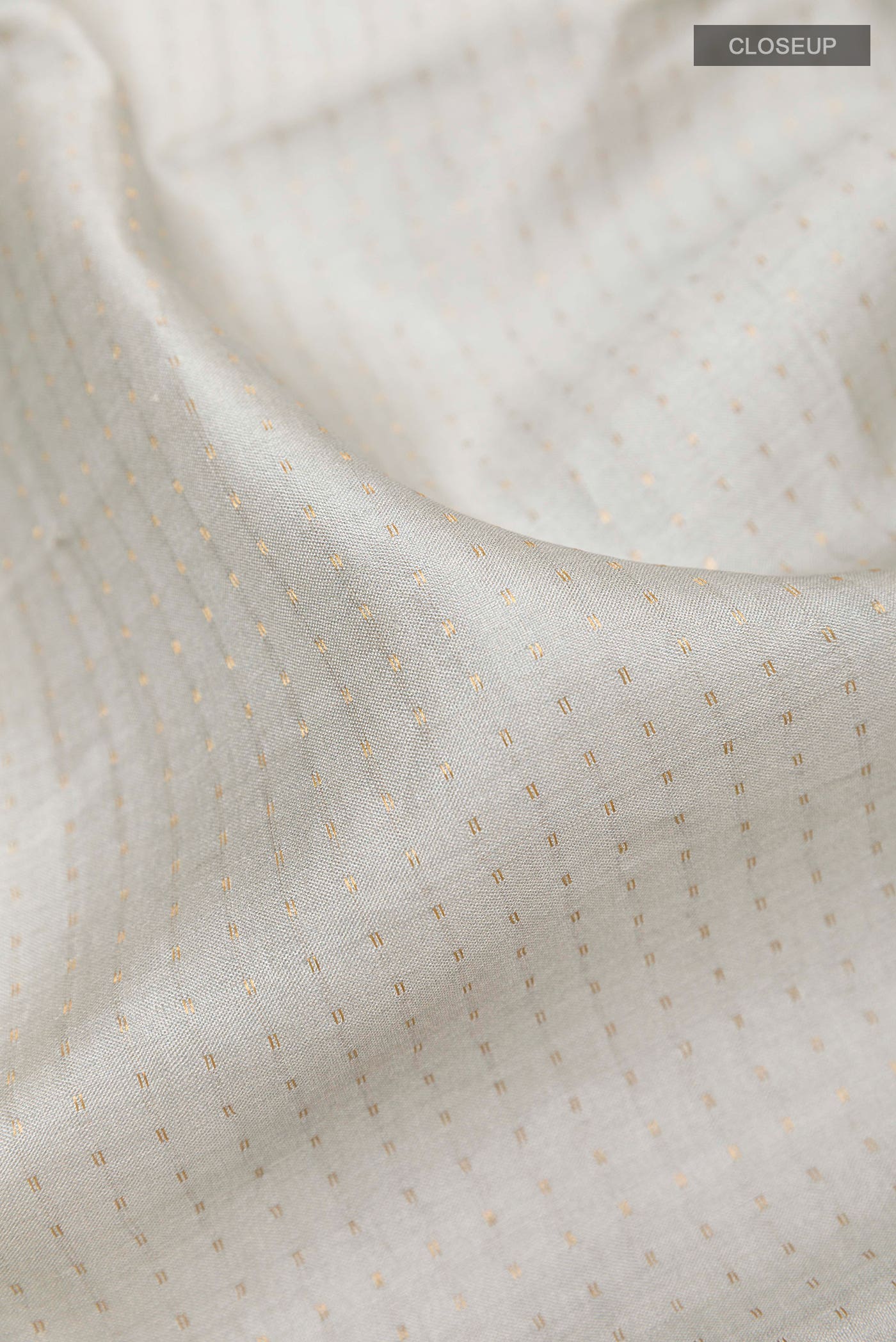 Grey Tussar Silk Saree