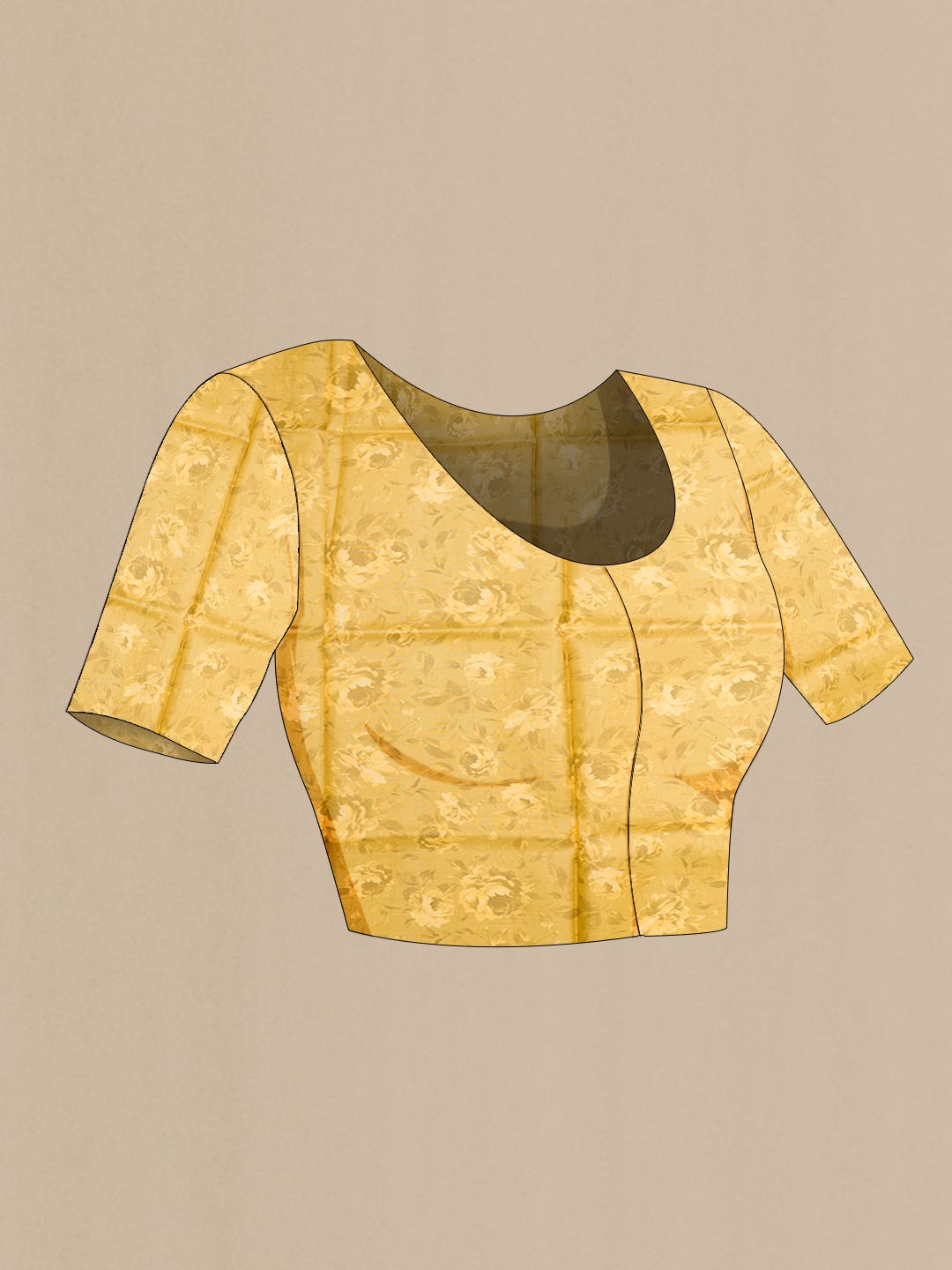 Mustard Tussar Silk Saree