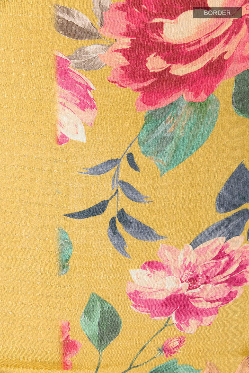 Mustard Tussar Silk Saree