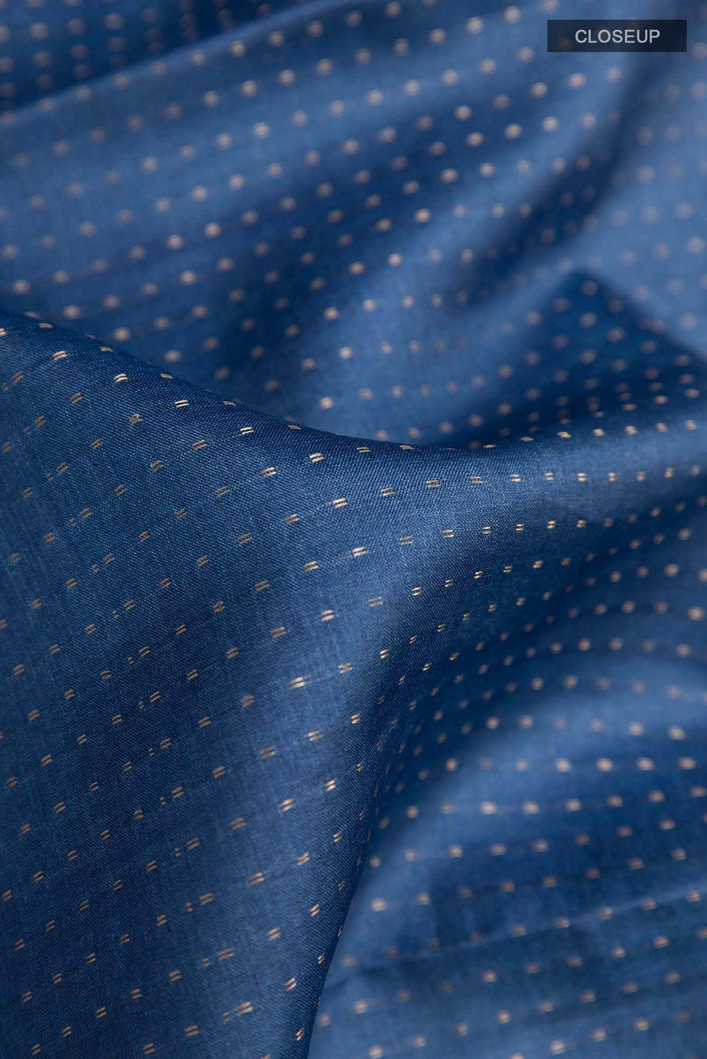 Navy Blue Tussar Saree