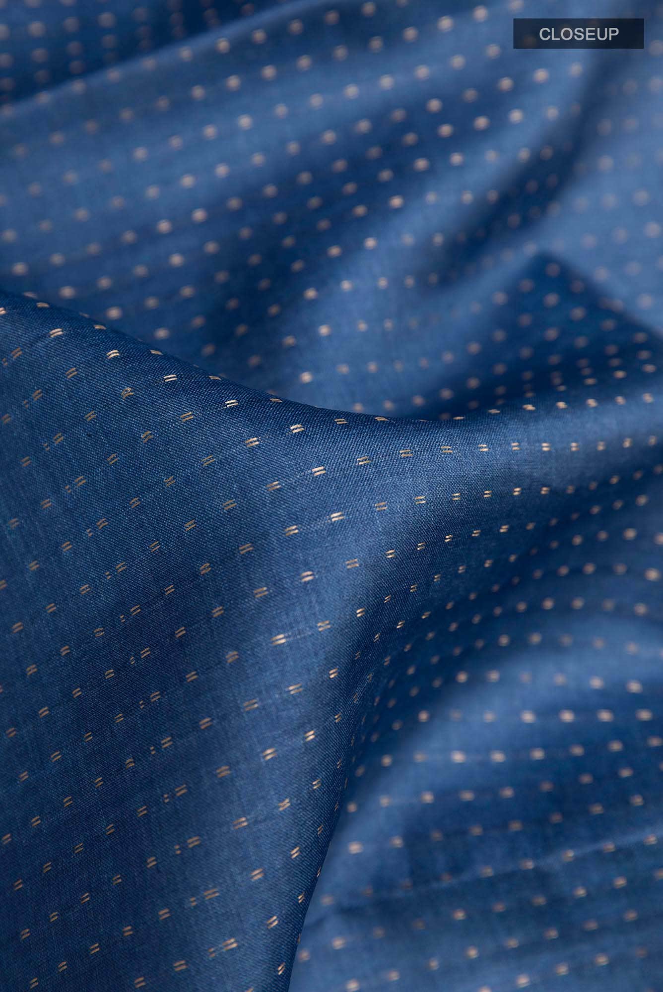 Navy Blue Tussar Saree