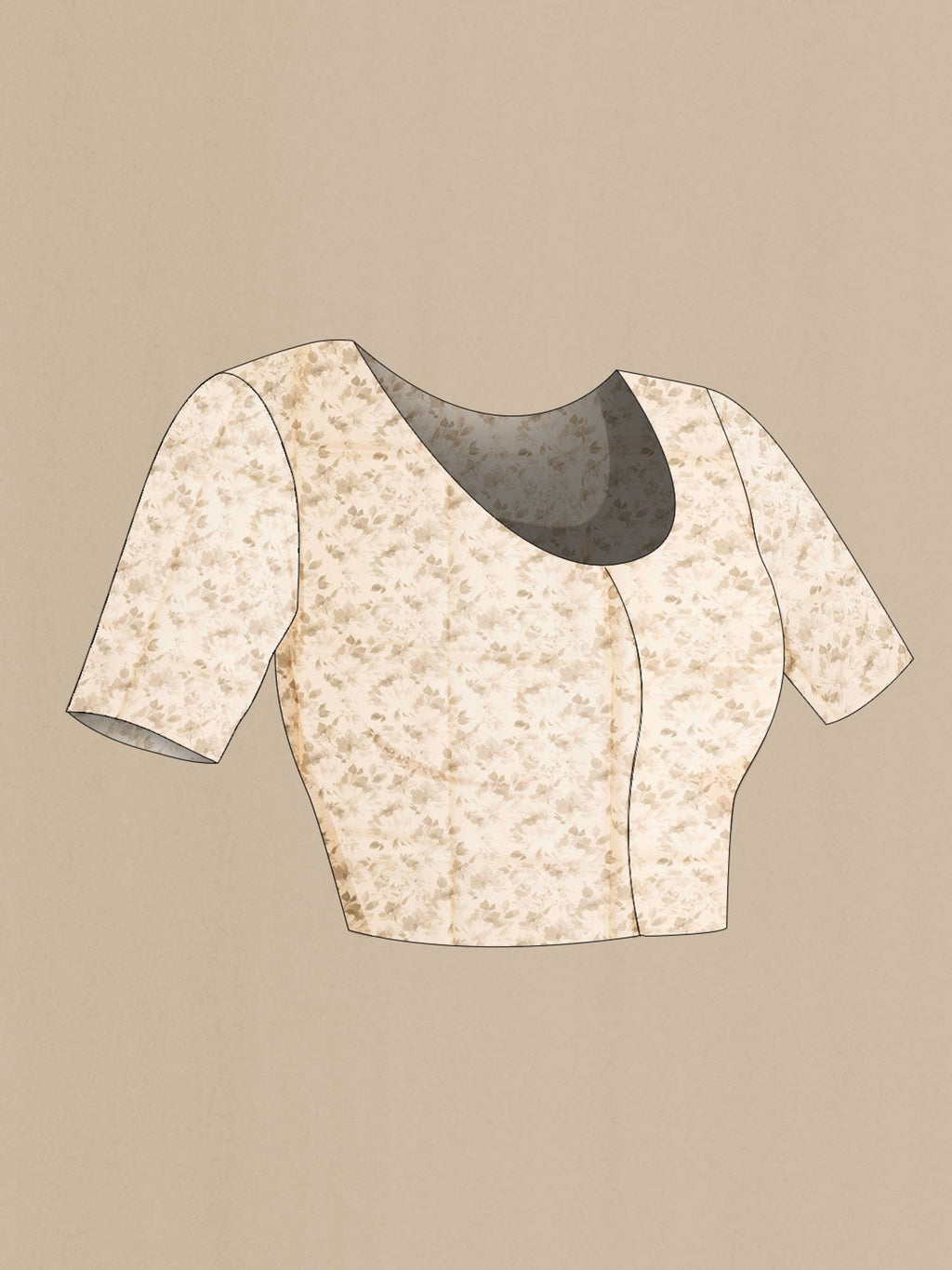 Cream Tussar Saree