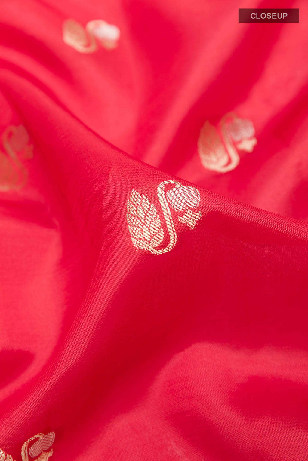 Red Tussar Silk Saree