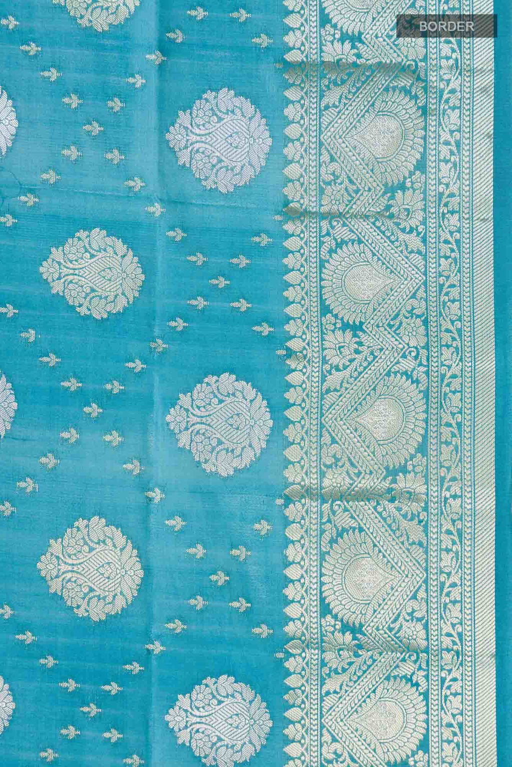 Blue Banarasi Raw Silk Saree