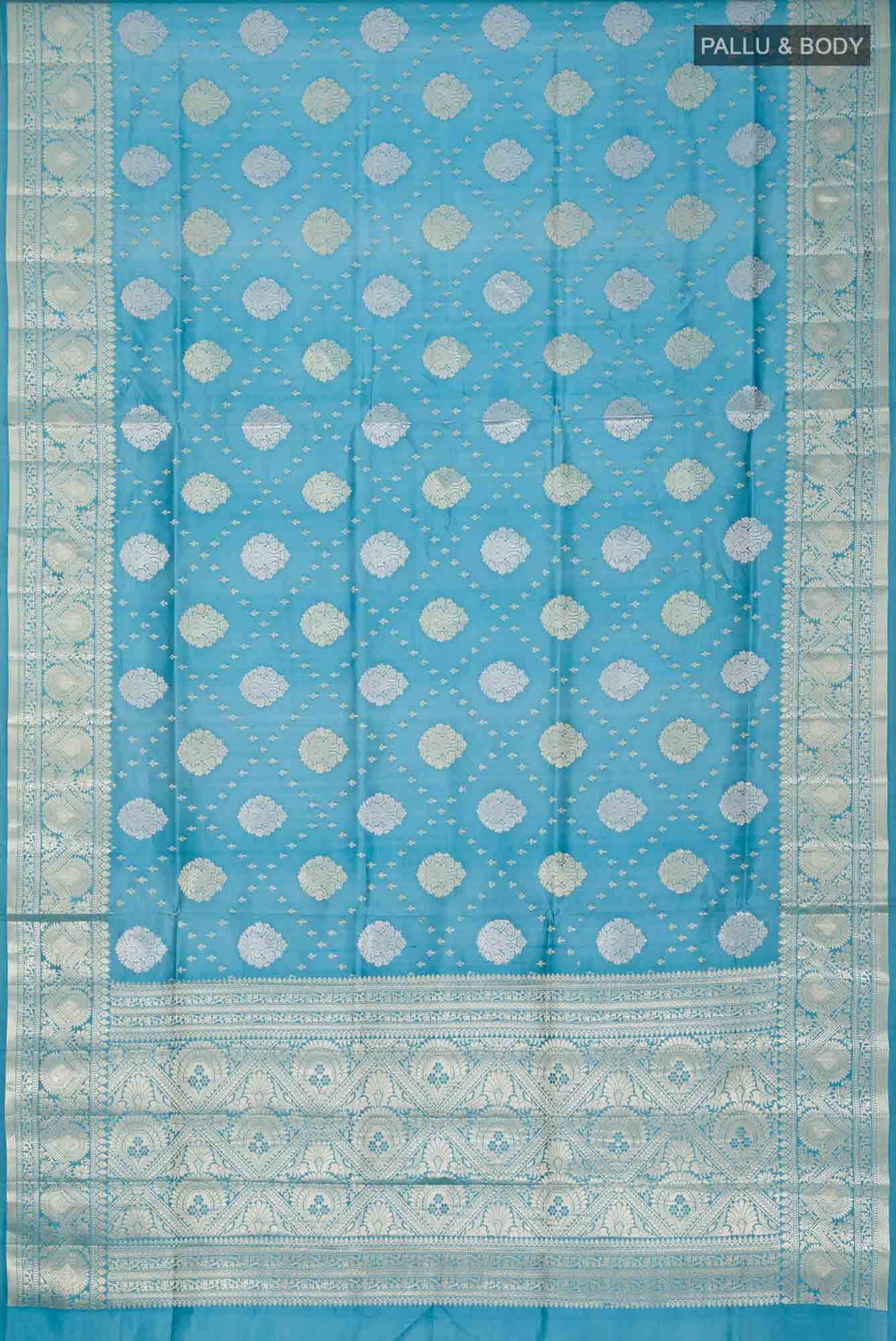 Blue Banarasi Raw Silk Saree
