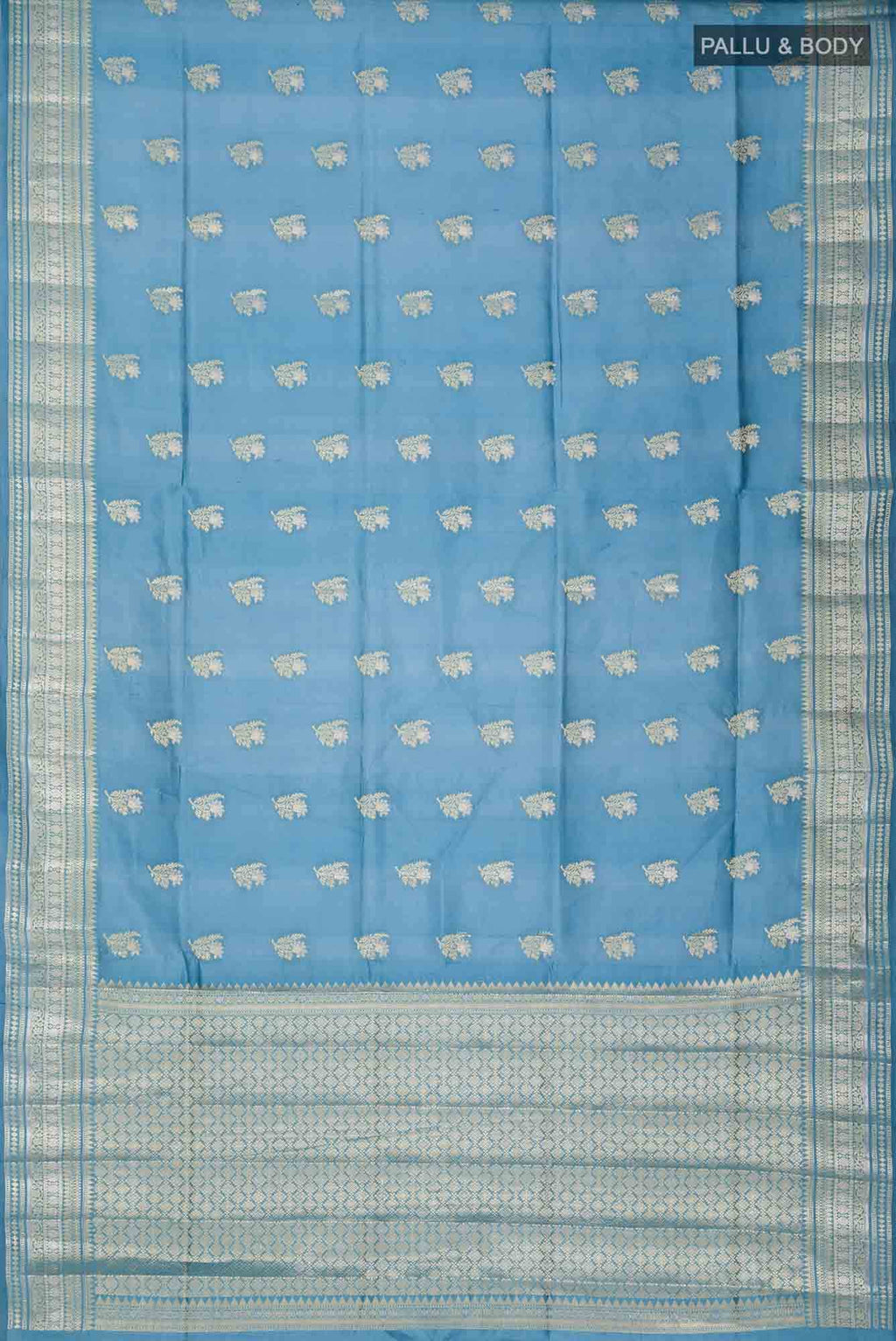 Blue Banarasi Raw Silk Saree