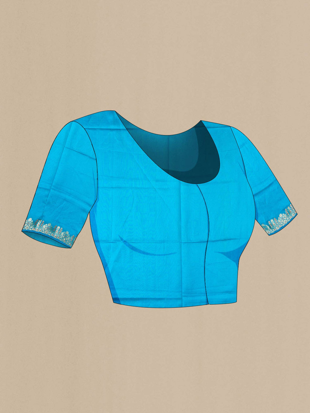 Blue Banarasi Raw Silk Saree