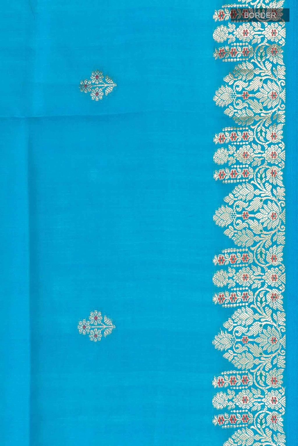 Blue Banarasi Raw Silk Saree